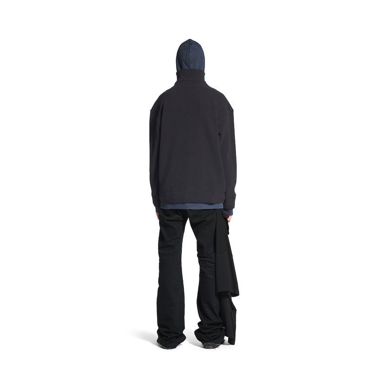 Balenciaga o1in1g0526 Hybrid Zip-Up Cardigan in Black Size US L / EU 52-54 / 3 - 2 Thumbnail