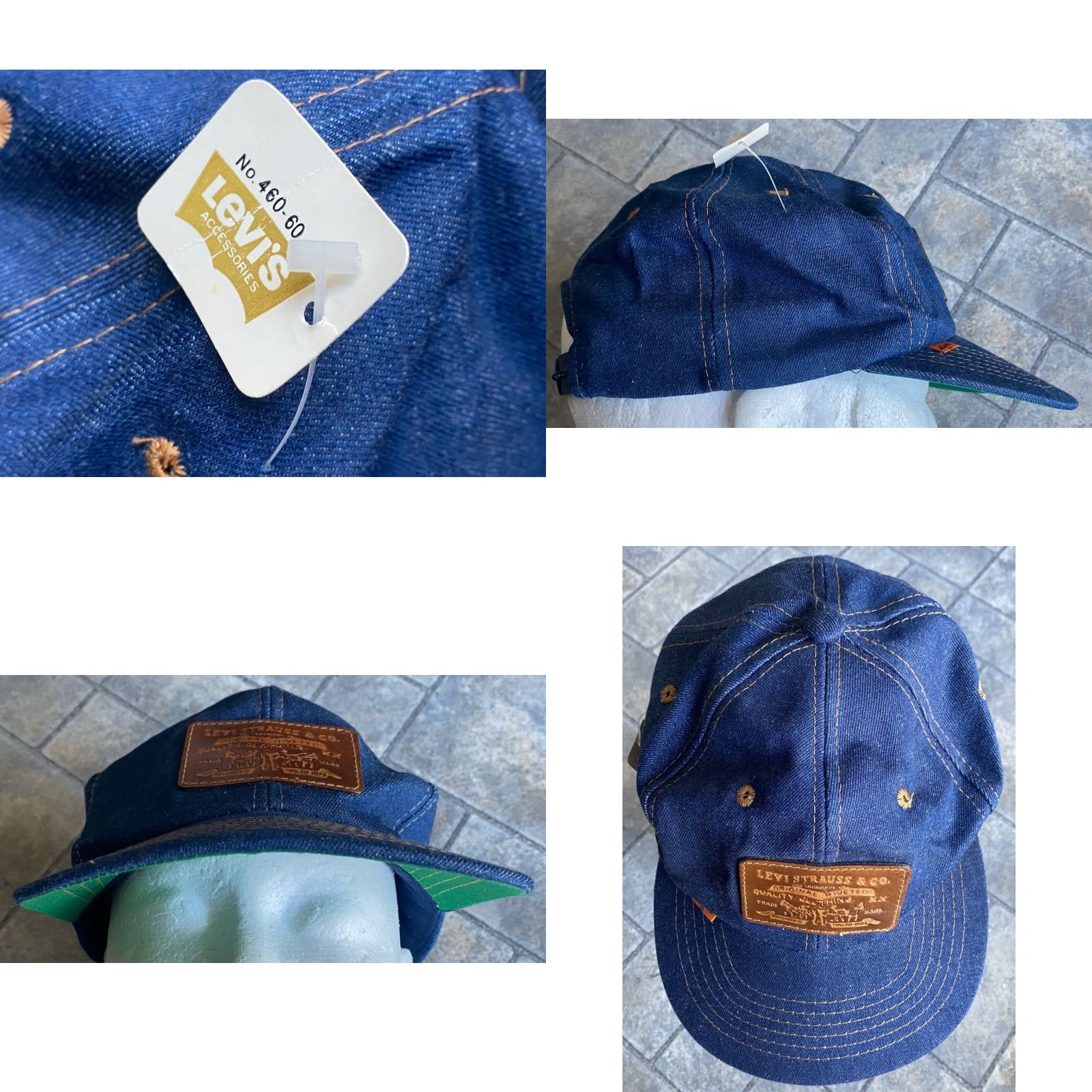 Levi's VINTAGE Levi’s Denim Leather Patch Orange Tab Snapback Hat 6 5/8-7 5/8 Men One Size Blue Adjustable Denim Snapback Hat Size ONE SIZE - 9 Thumbnail