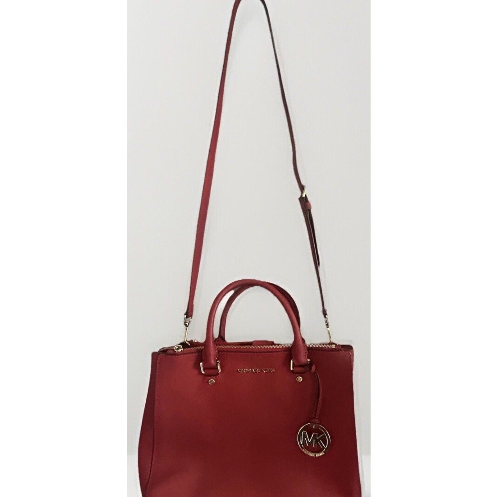 Michael Kors Michael Kors Sutton Red Satchel Saffiano Leather Handle Bag Size ONE SIZE - 6 Thumbnail