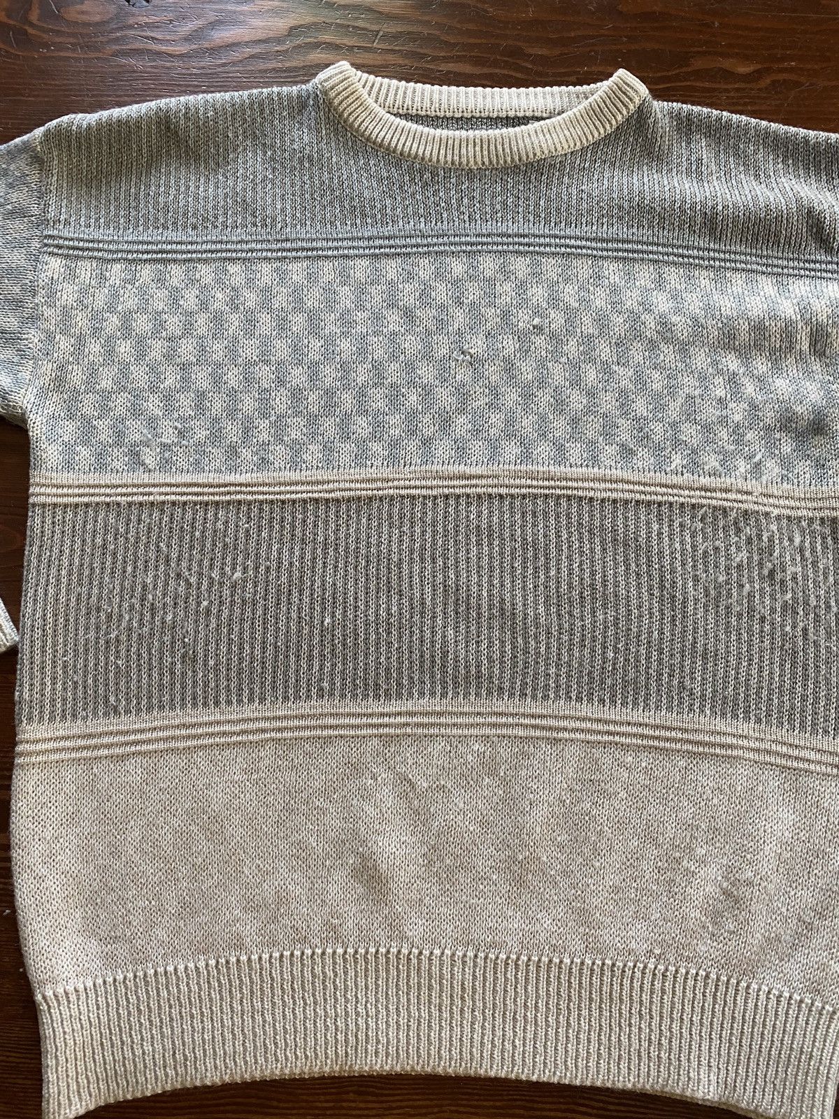 Vintage Vintage 90’s Saturdays Pastel Multi Pattern Knit Sweater Size US M / EU 48-50 / 2 - 3 Thumbnail