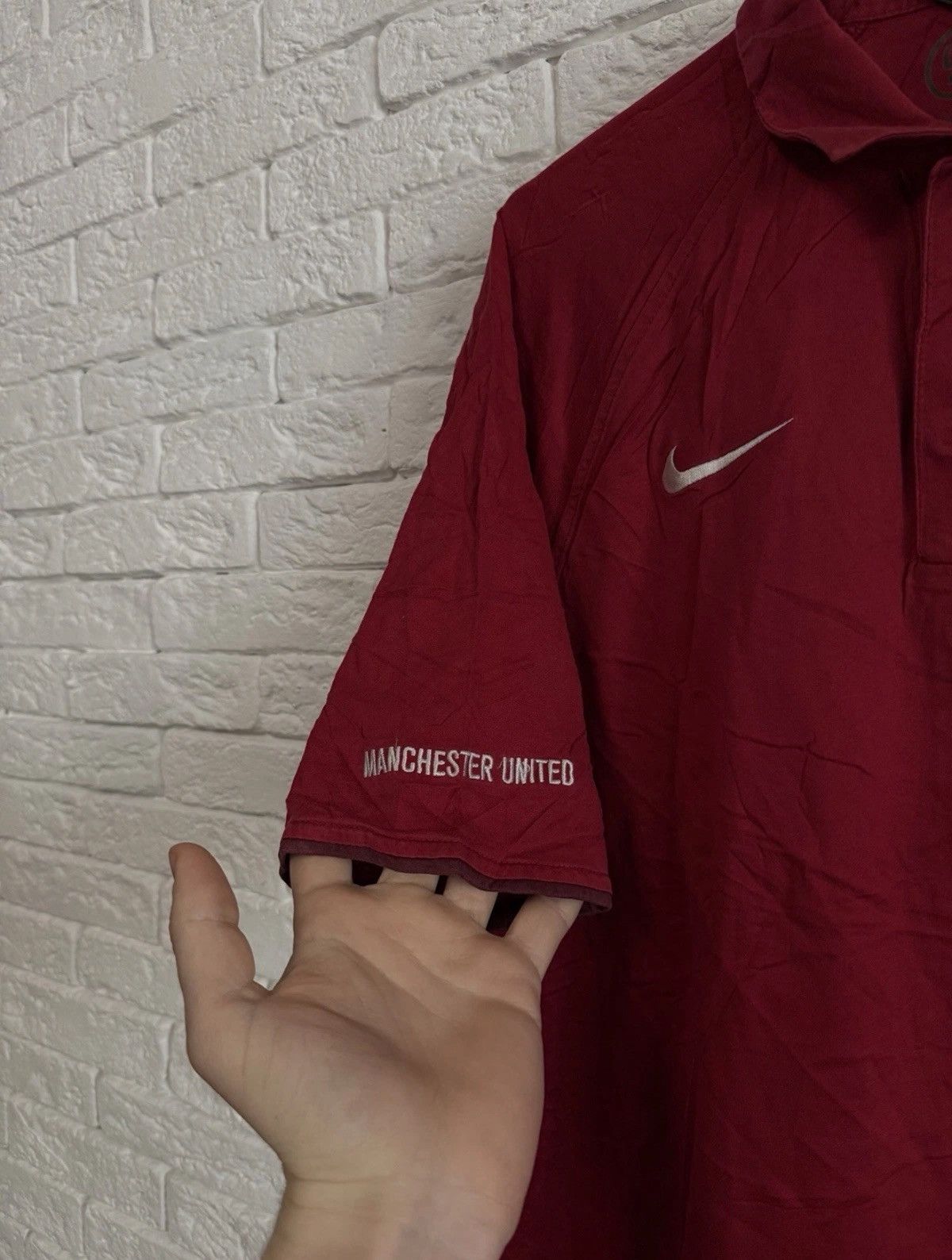 Nike Vintage Polo Shirt Nike Manchester United Jersey Sz L Size US L / EU 52-54 / 3 - 2 Thumbnail