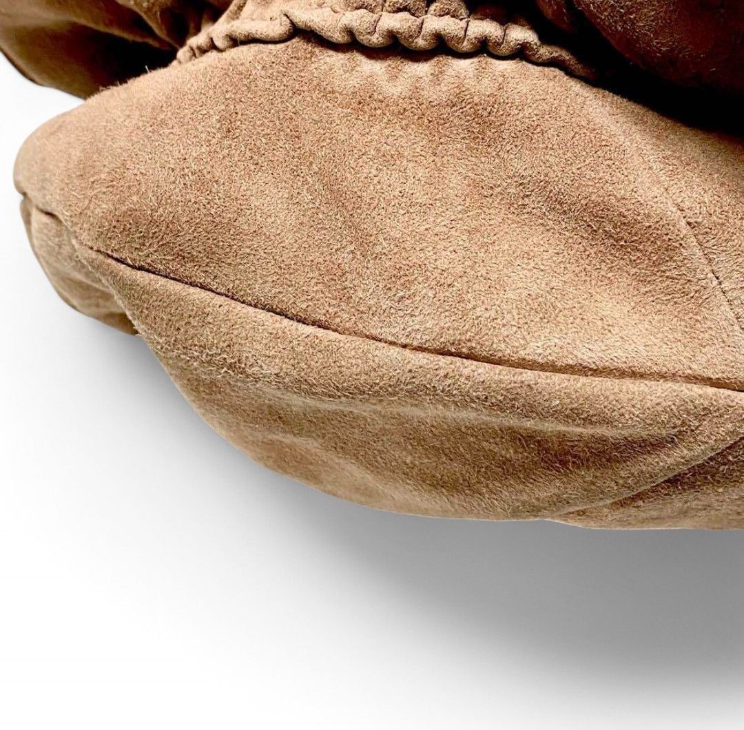 Yves Saint Laurent Yves Saint Laurent - Rive Gauche Suede Quilted Handbag Mocha Size ONE SIZE - 6 Thumbnail