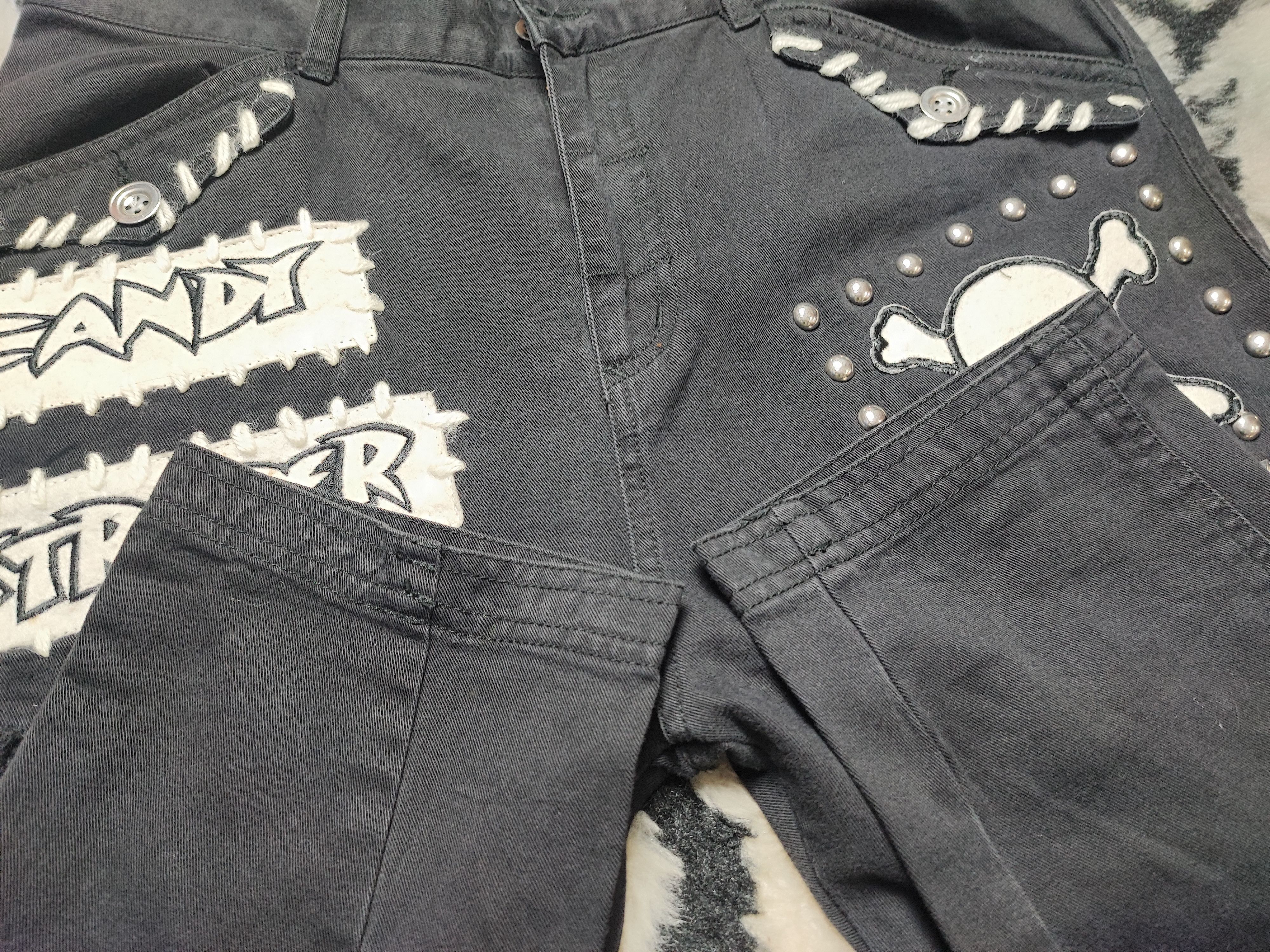 Vivienne Westwood Candy Stripper Bondage ERD Grunge Chrome Distressed Size US 31 - 17 Thumbnail