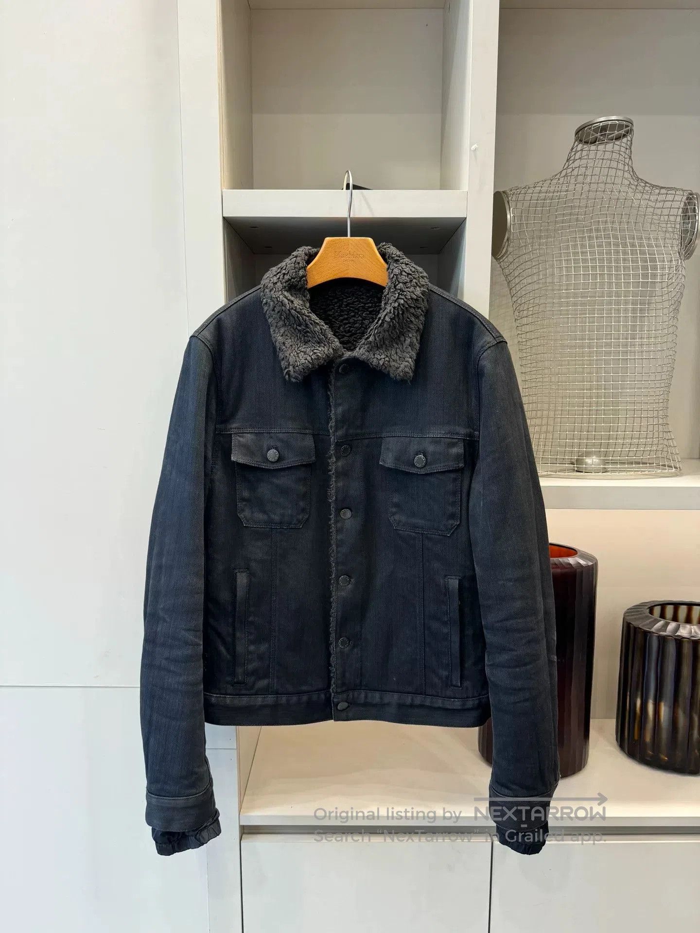 Prada PRADA Early Shearling Denim Jacket. Size US M / EU 48-50 / 2 - 1 Thumbnail