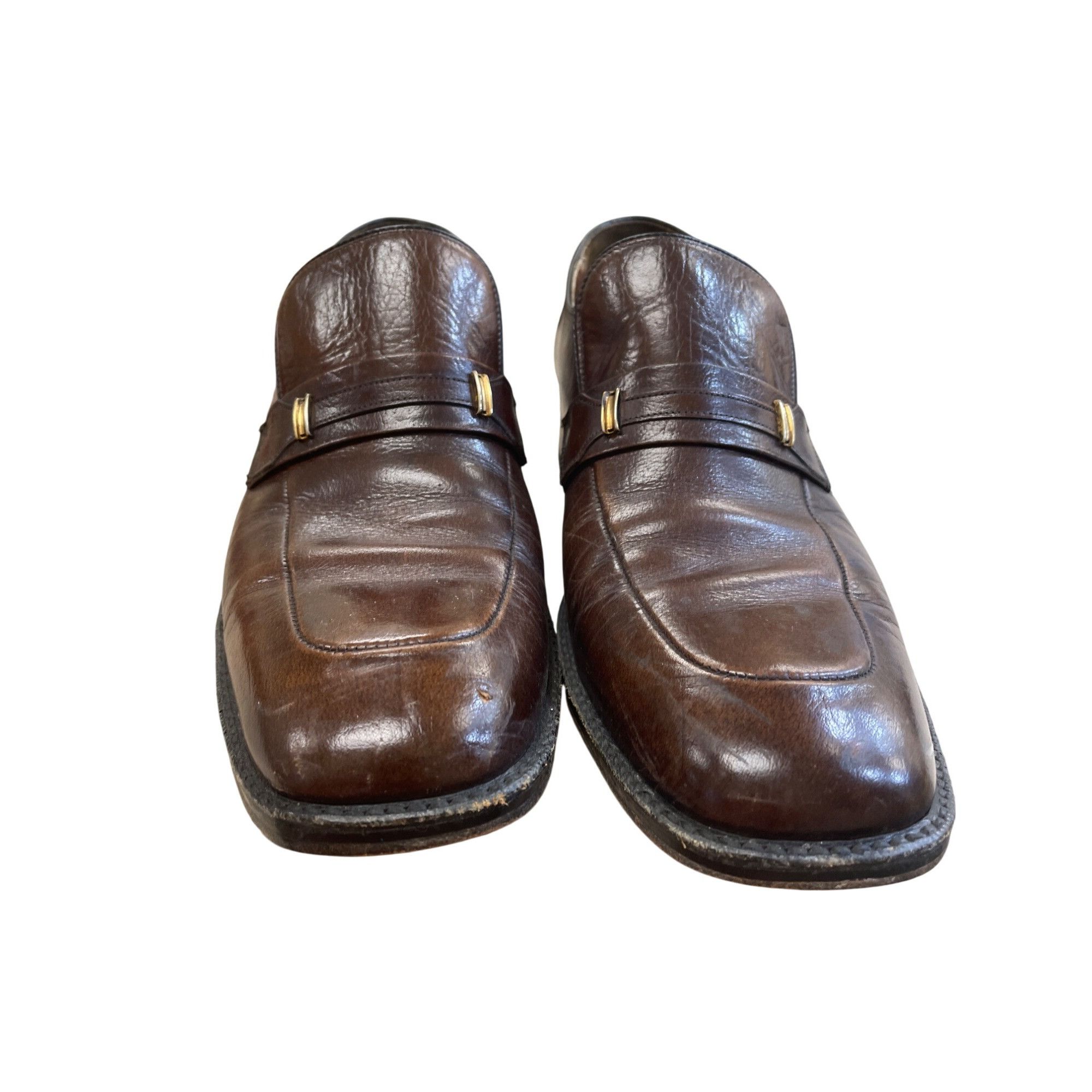 Freeman Freeman Free Flex Mens Brown Leather Slip-On Loafers Shoes S Size US 10.5 / EU 43-44 - 6 Thumbnail