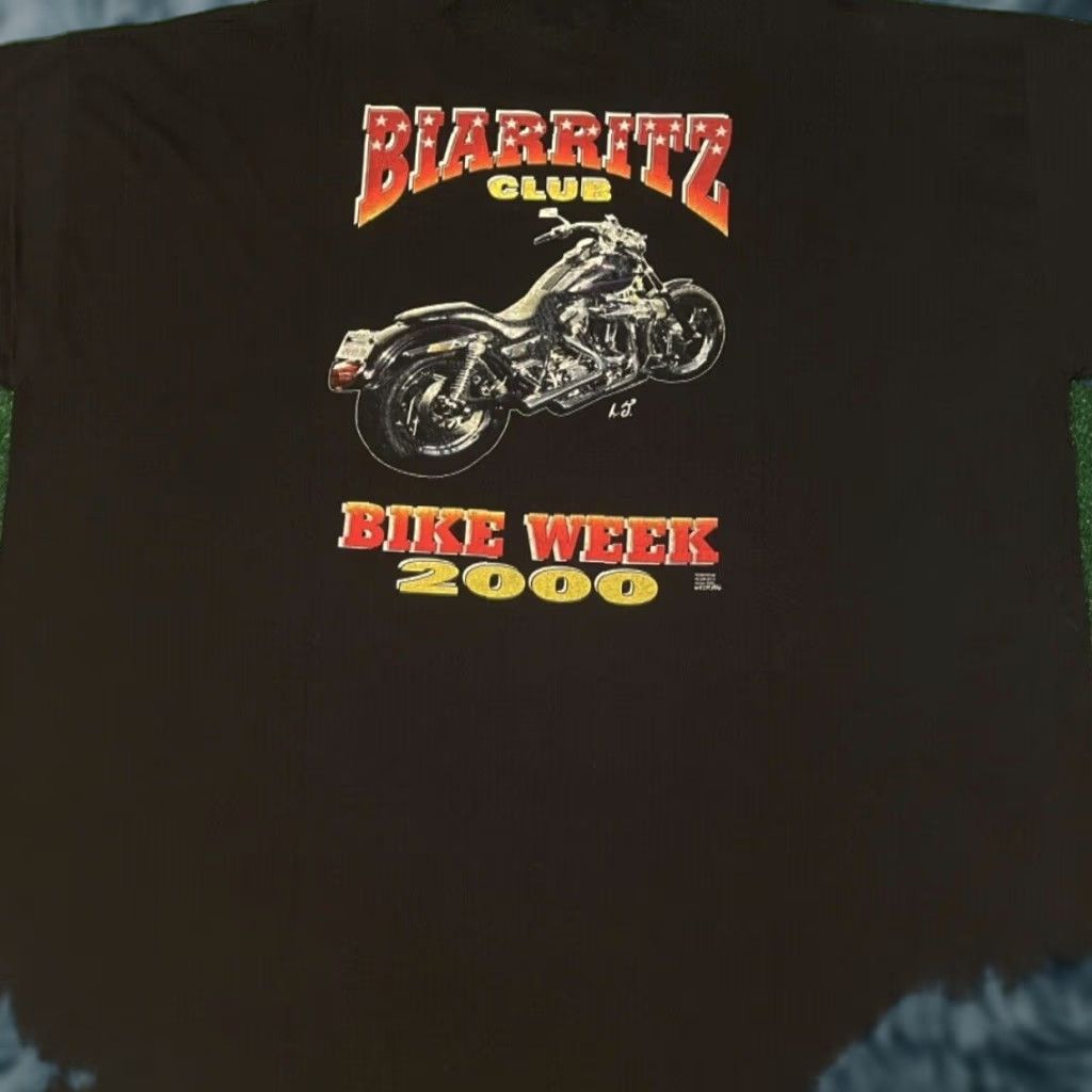 Vintage VINTAGE 90s Y2K Biker Daytona Beach Bike Week Biarritz Club VTG Shirt Size 3XL Black Men Short Sleeve Shirt Size US XXL / EU 58 / 5 - 1 Thumbnail