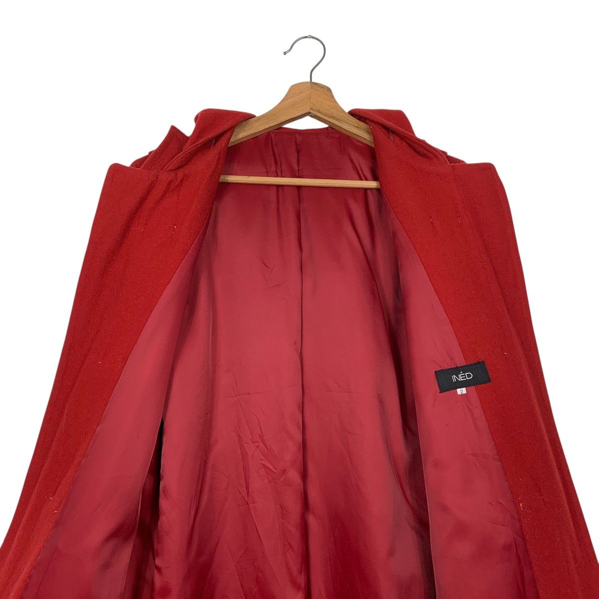 Japanese Brand Ined Red Duffle Coat Size M / US 6-8 / IT 42-44 - 13 Thumbnail