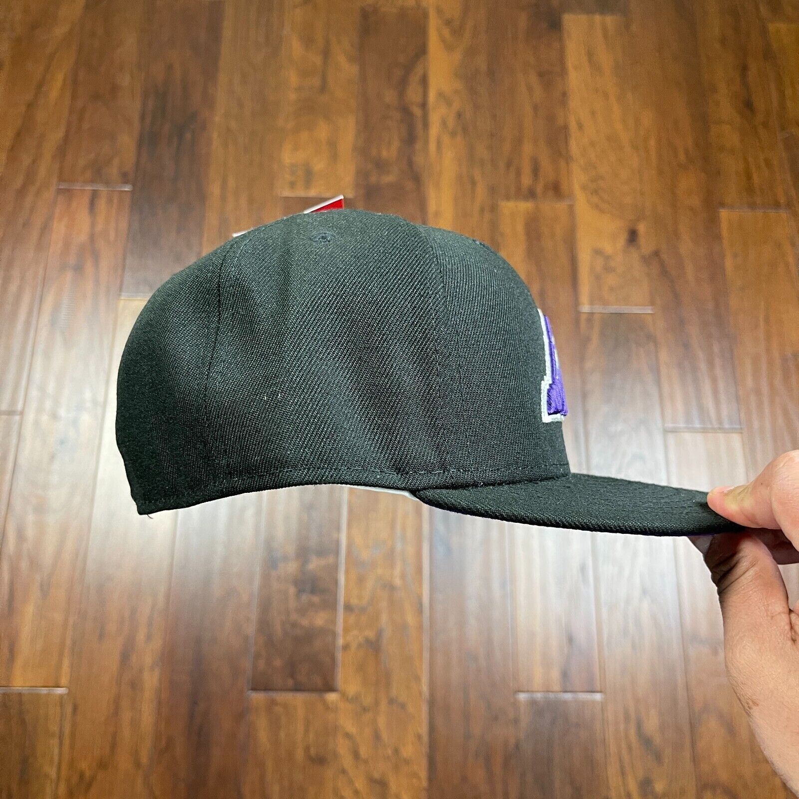 New Era Colorado Rockies Black Purple New Era Fitted Hat Cap 7 1/4 Size ONE SIZE - 5 Thumbnail