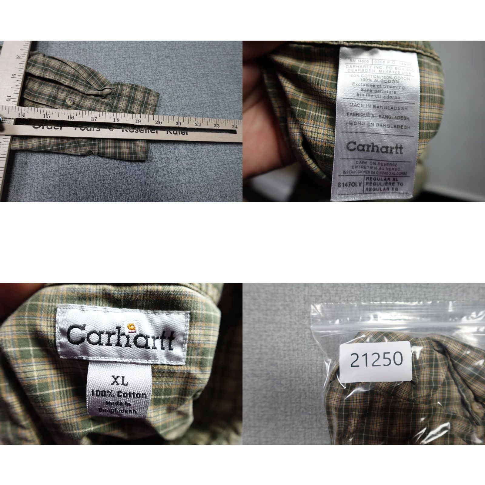 Carhartt VINTAGE Carhartt Button-Up Shirt Mens XL Brown Plaid Workwear Lumberjack S147OLV Size US XL / EU 56 / 4 - 8 Thumbnail