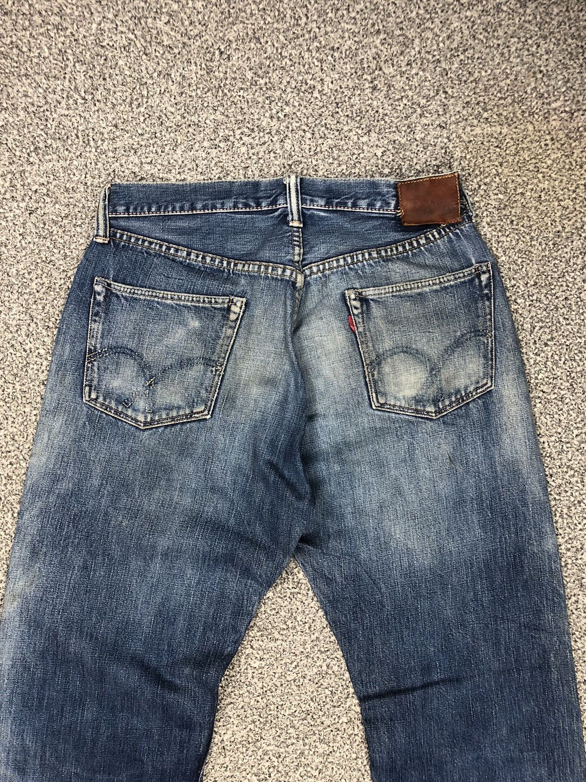 Evisu Vintage Distressed Japanese Brand Fullcount Selvage Jeans Size US 30 / EU 46 - 15 Thumbnail
