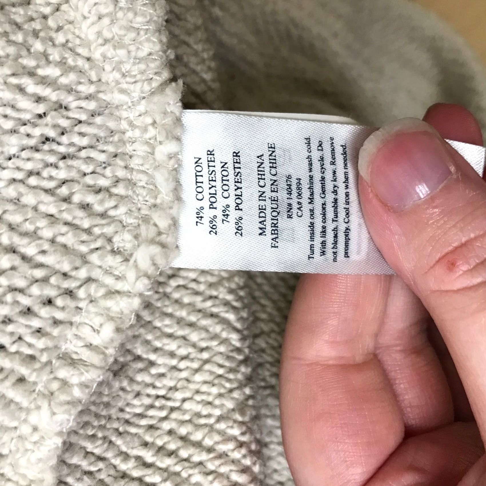 Faherty Faherty Hoodie Womens M Beige Brand Cream Textured Knit Neck Pullover Size Oatmeal Size M / US 6-8 / IT 42-44 - 8 Thumbnail