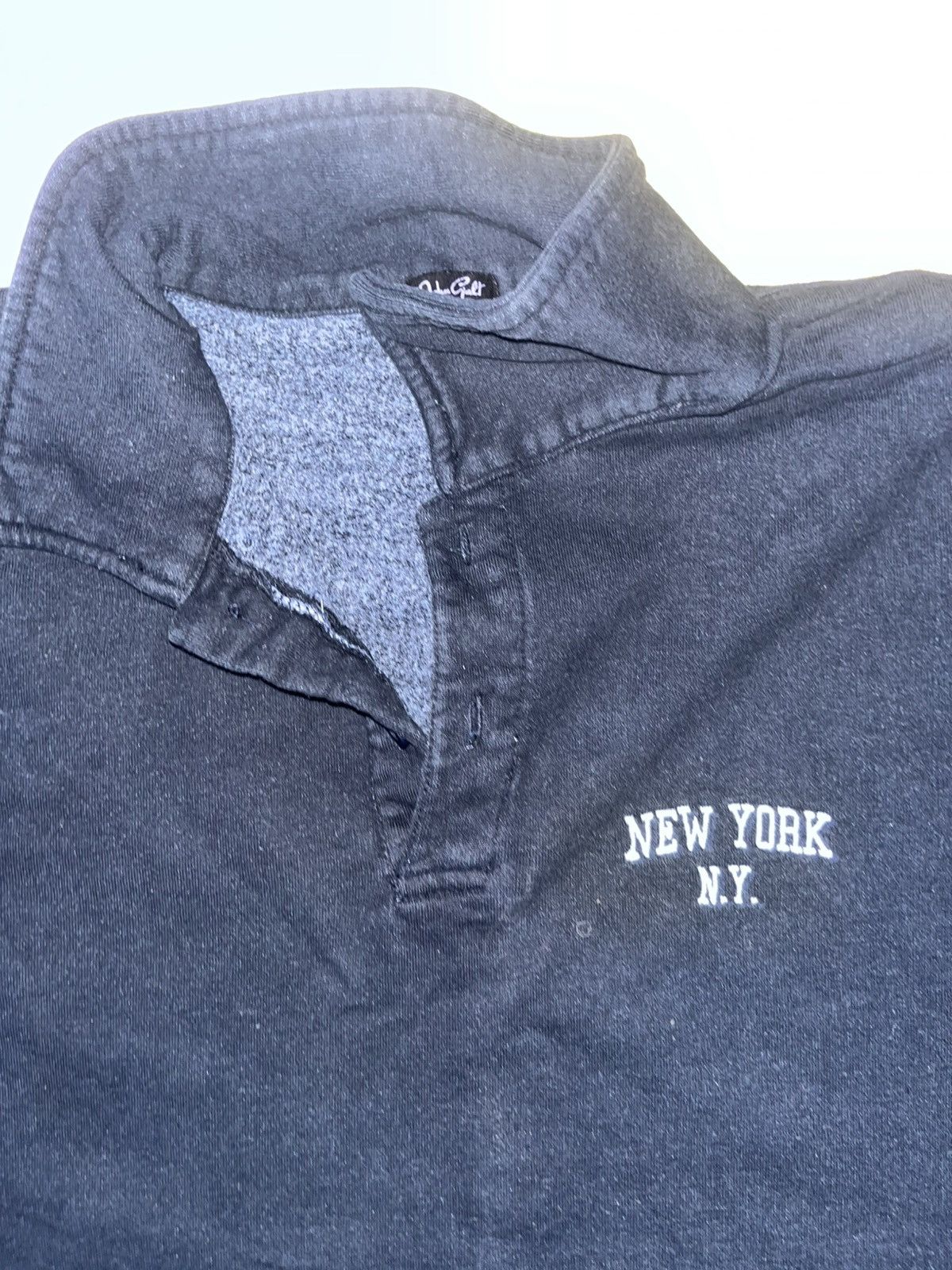 Vintage Men's Black Collared Pullover Fleece Size US S / EU 44-46 / 1 - 2 Thumbnail
