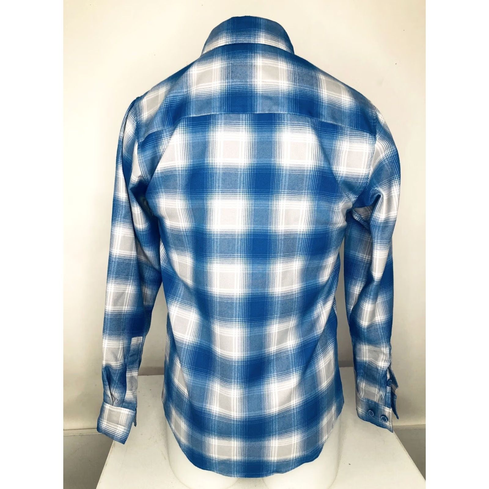 Vintage DIXXON FLANNEL COMPANY - THE PIERSIDE Mens XS Plaid BLUE SNAP Shirt Shirt Mens XS Plaid BLUE Snap Button-Up Flannel - 90s Theme? Size US XS / EU 42 / 0 - 4 Thumbnail