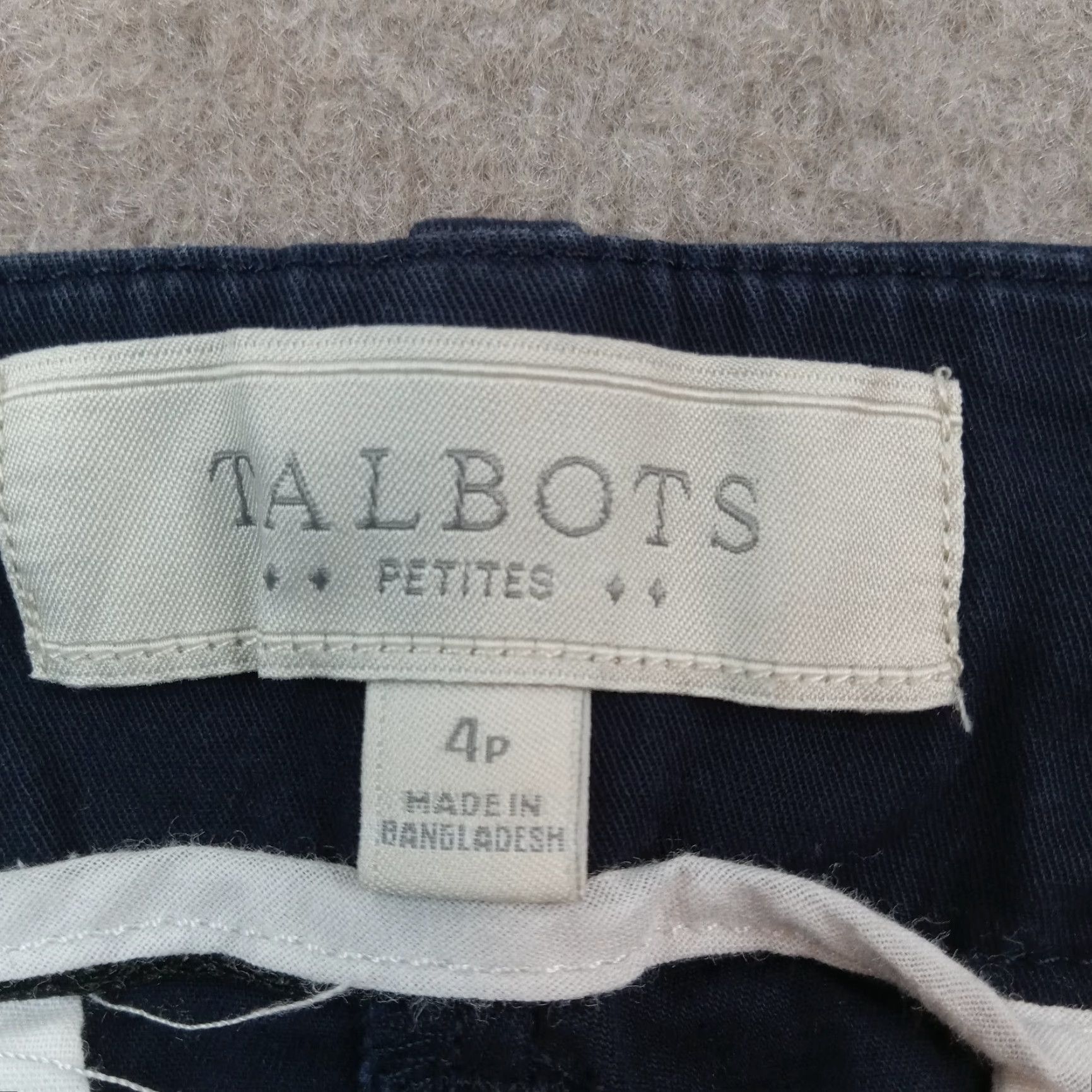 Talbots Talbots Womens Petite Blue Stretch Crop Straight Leg Pants 4P 28x21 Extra Large XL Size 28" / US 6 / IT 42 - 7 Thumbnail