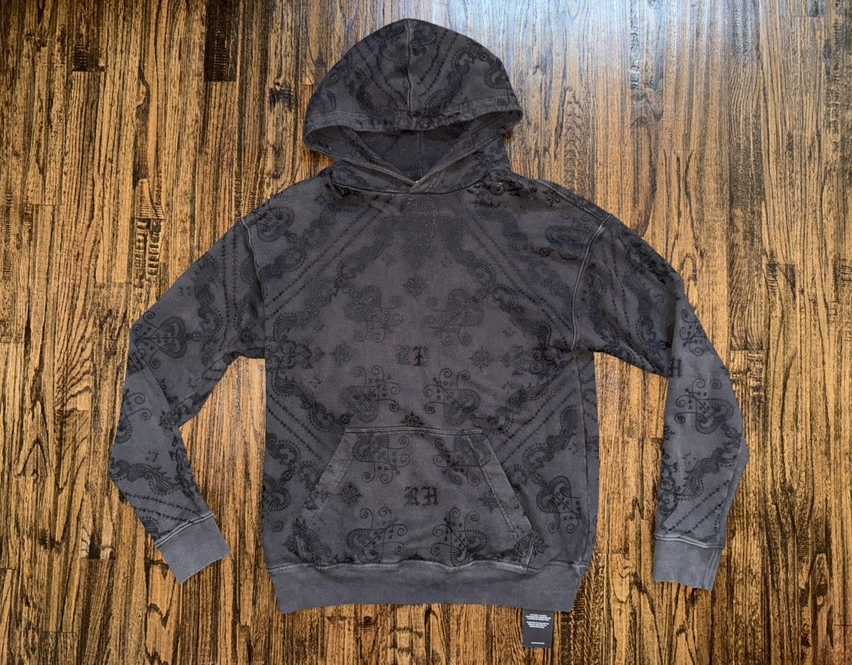 Rhude Rhude Paisley Monogram Hoodie Vintage Black Size Medium Size US M / EU 48-50 / 2 - 12 Thumbnail