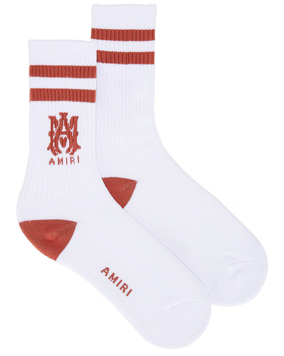 Amiri o1mle0426 Size : 45/46 / MA Stripe Socks in White Size ONE SIZE - 1 Preview