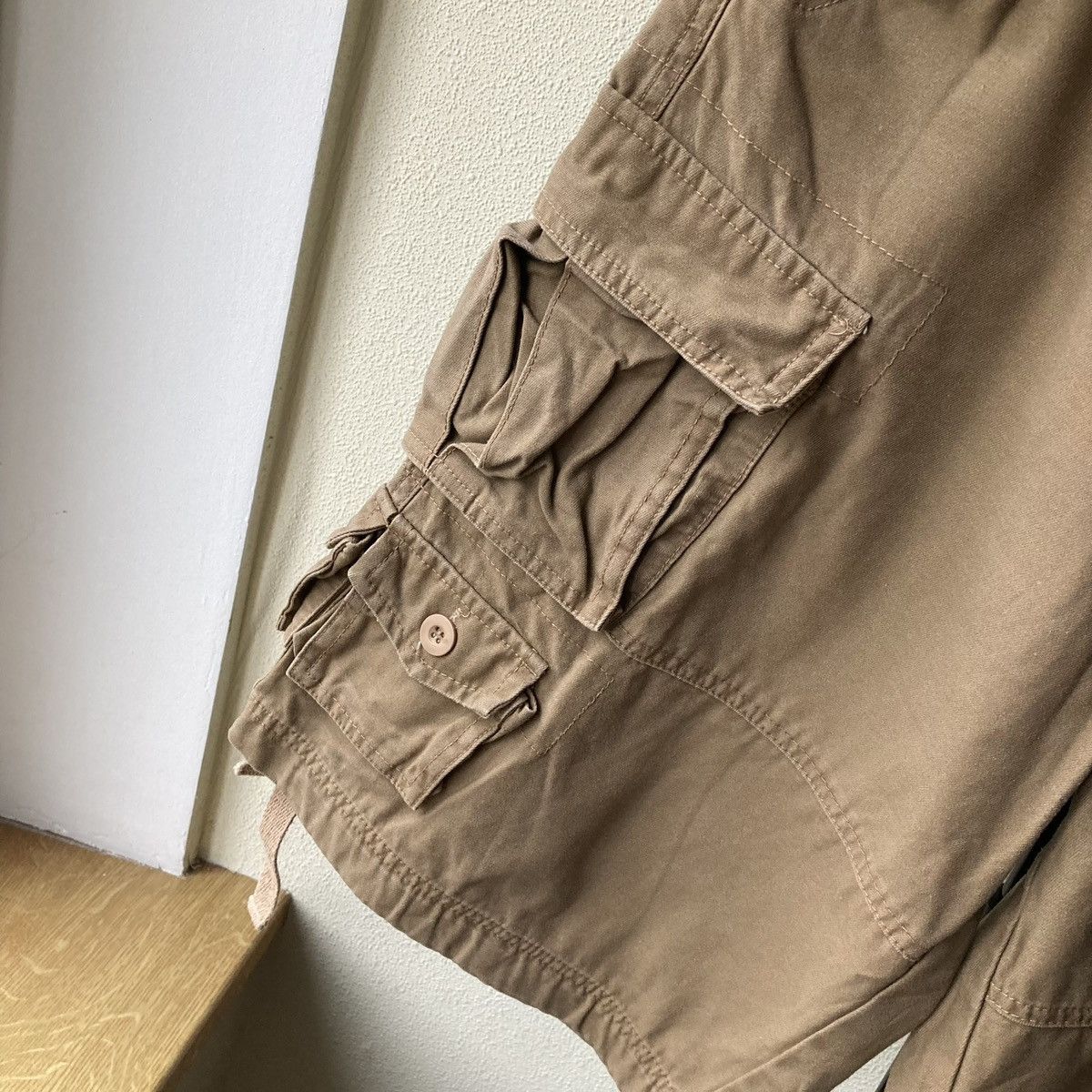 Vintage Army Brown Shorts Y2k Style USA Casual Workers 90s Vintage Size US 34 / EU 50 - 3 Thumbnail