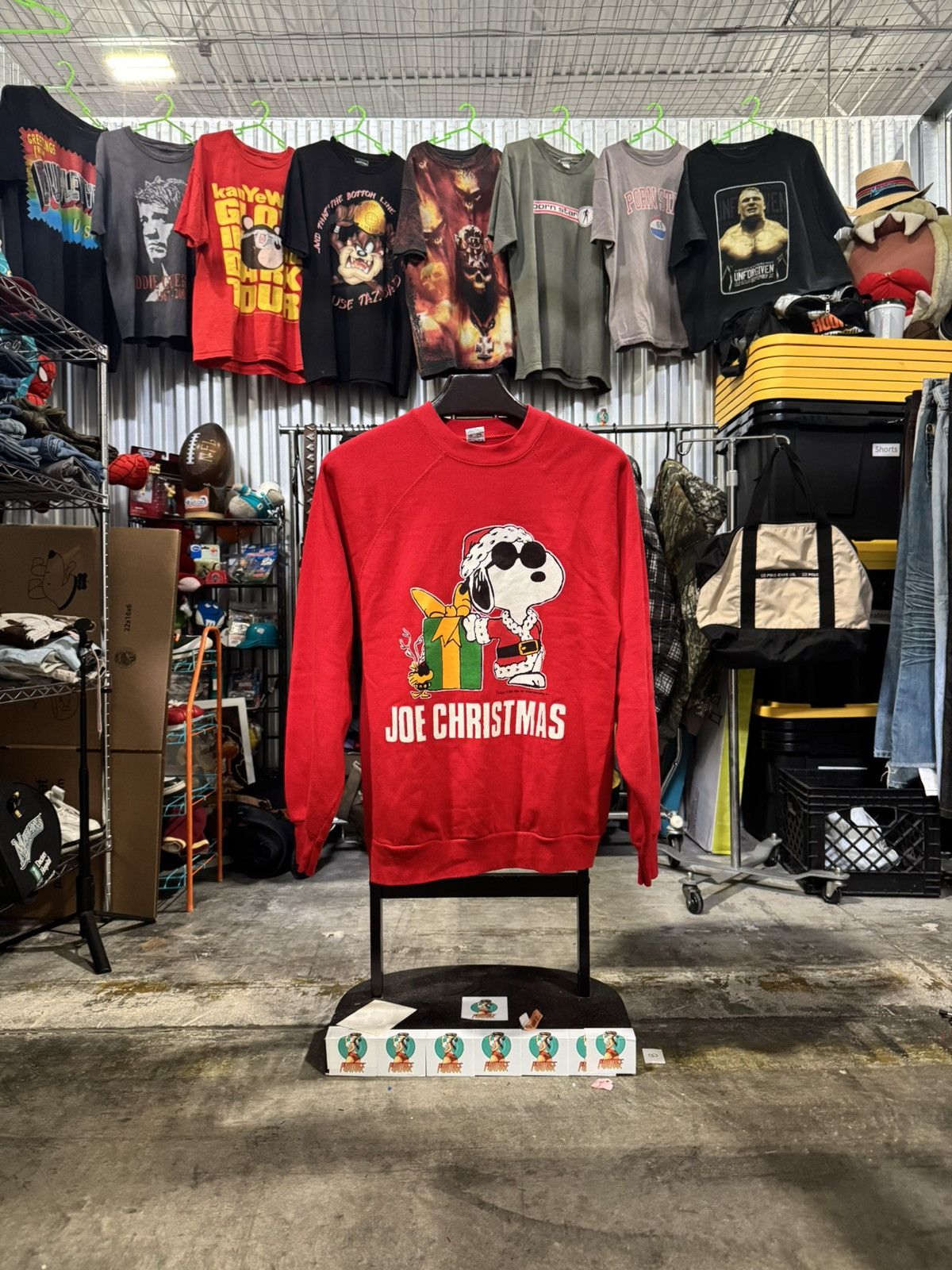 Peanuts Vintage 70s 1971 Snoopy Joe Christmas Sweatshirt L Size US L / EU 52-54 / 3 - 1 Thumbnail