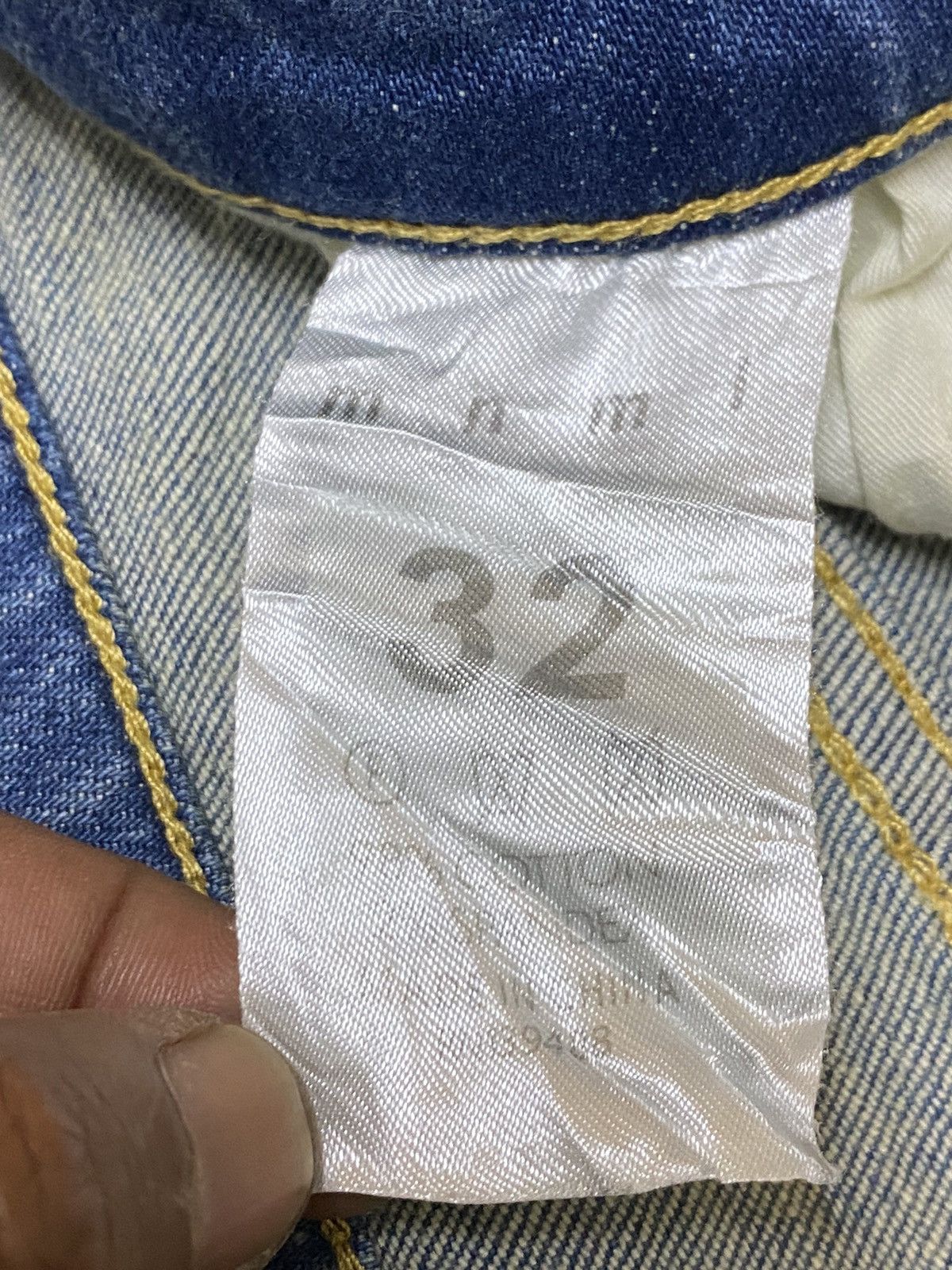 MNML Vintage Japanese Brand Faded Wash Distressed Slim Fit Jeans Size US 33 - 14 Thumbnail