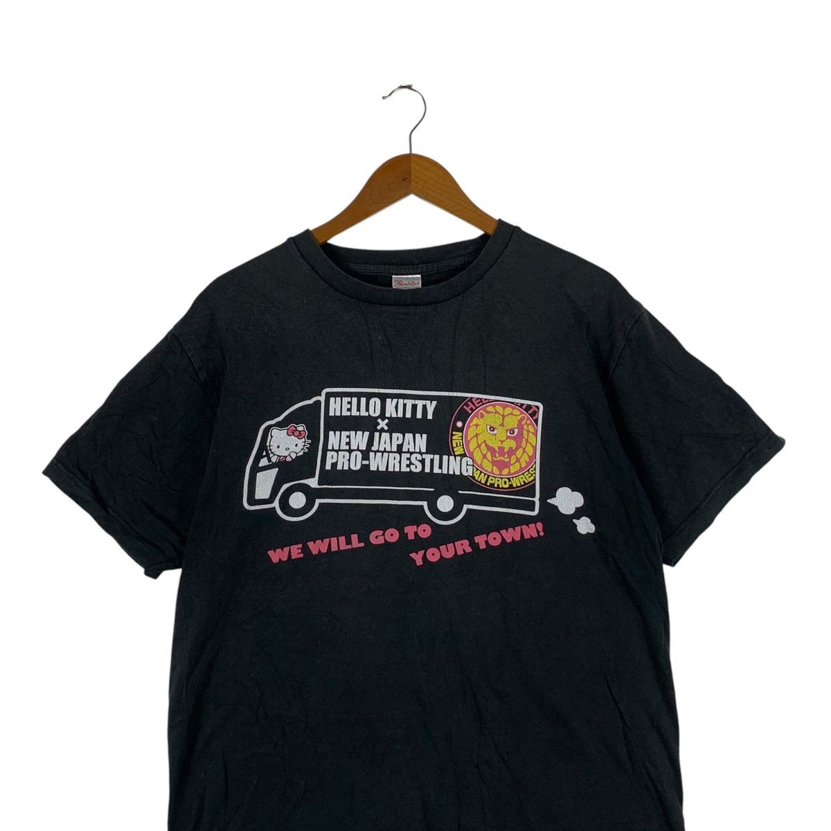 Vintage HELLO KITTY x JAPAN PRO WRESTLING Carton Tee Shirt Top Size L / US 10 / IT 46 - 2 Thumbnail