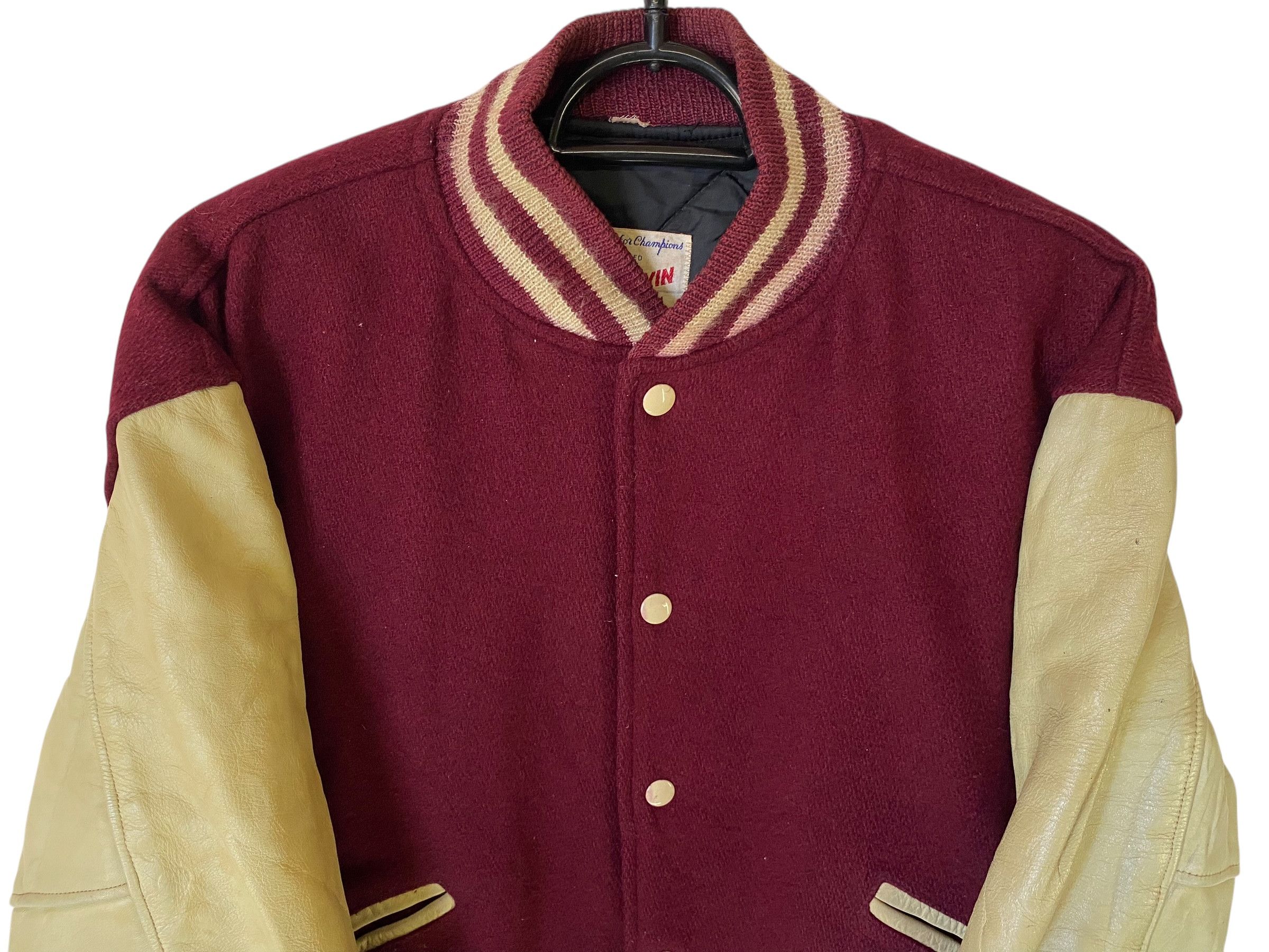 Vintage 60s 70s Butwin leather varsity jacket Size US M / EU 48-50 / 2 - 4 Thumbnail