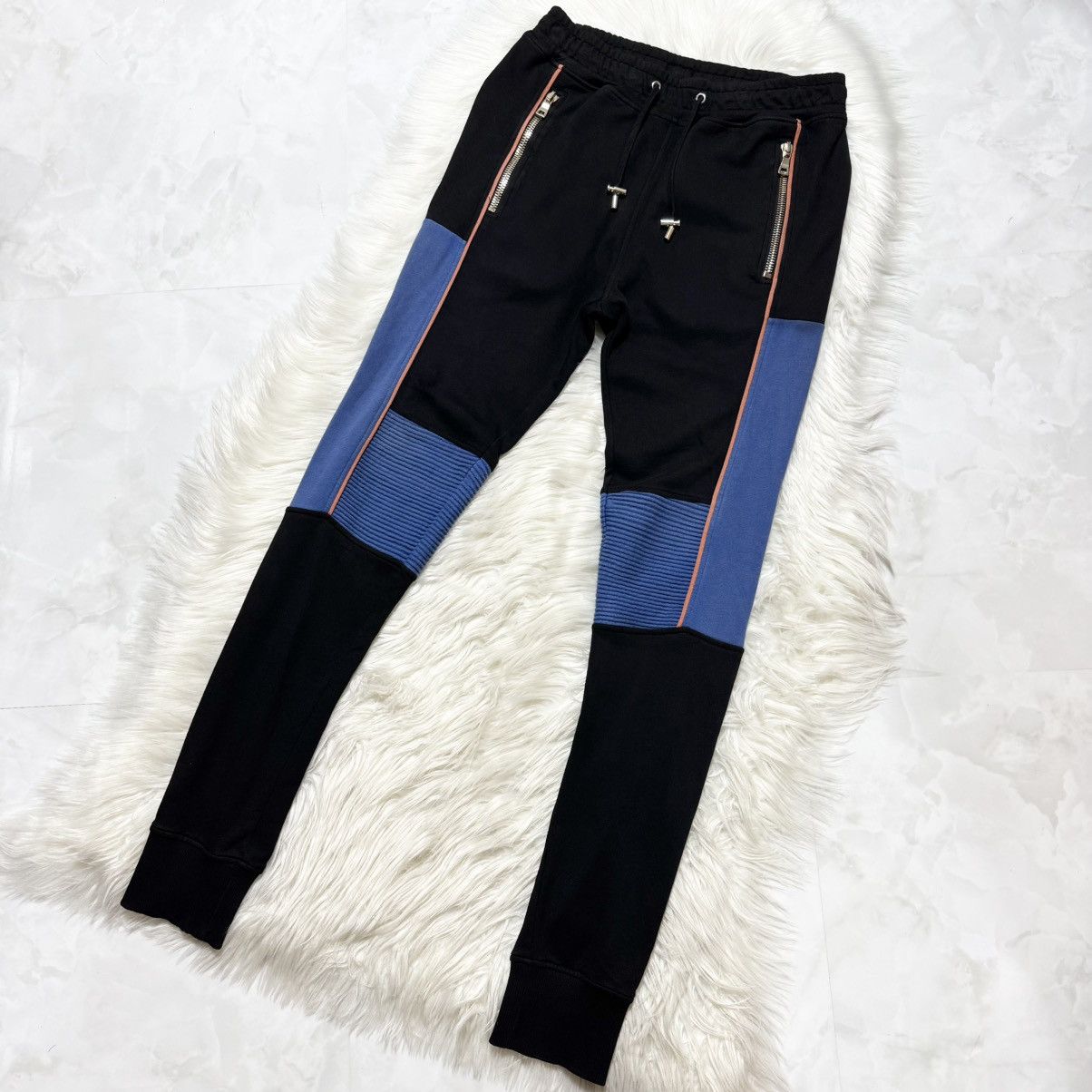 Balmain Balmain Homme Color-blocked Biker Sweatpants Size US 29 - 3 Thumbnail
