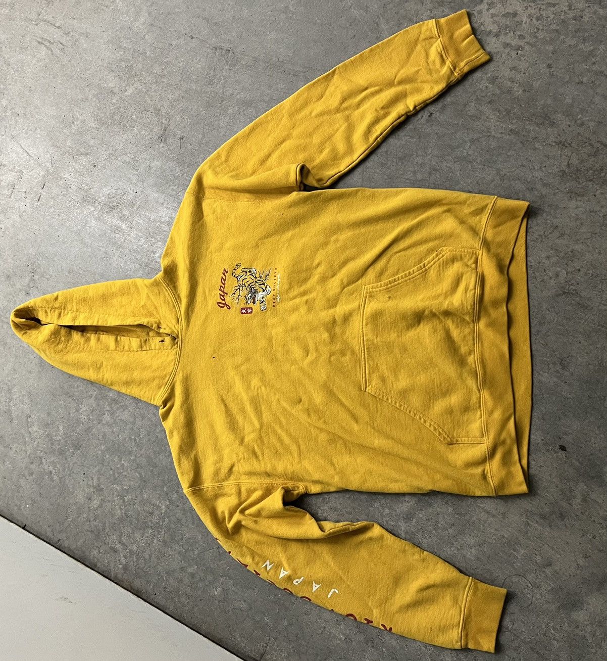 Riot Society Riot Society Yellow Japan Tiger Hoodie Grailed