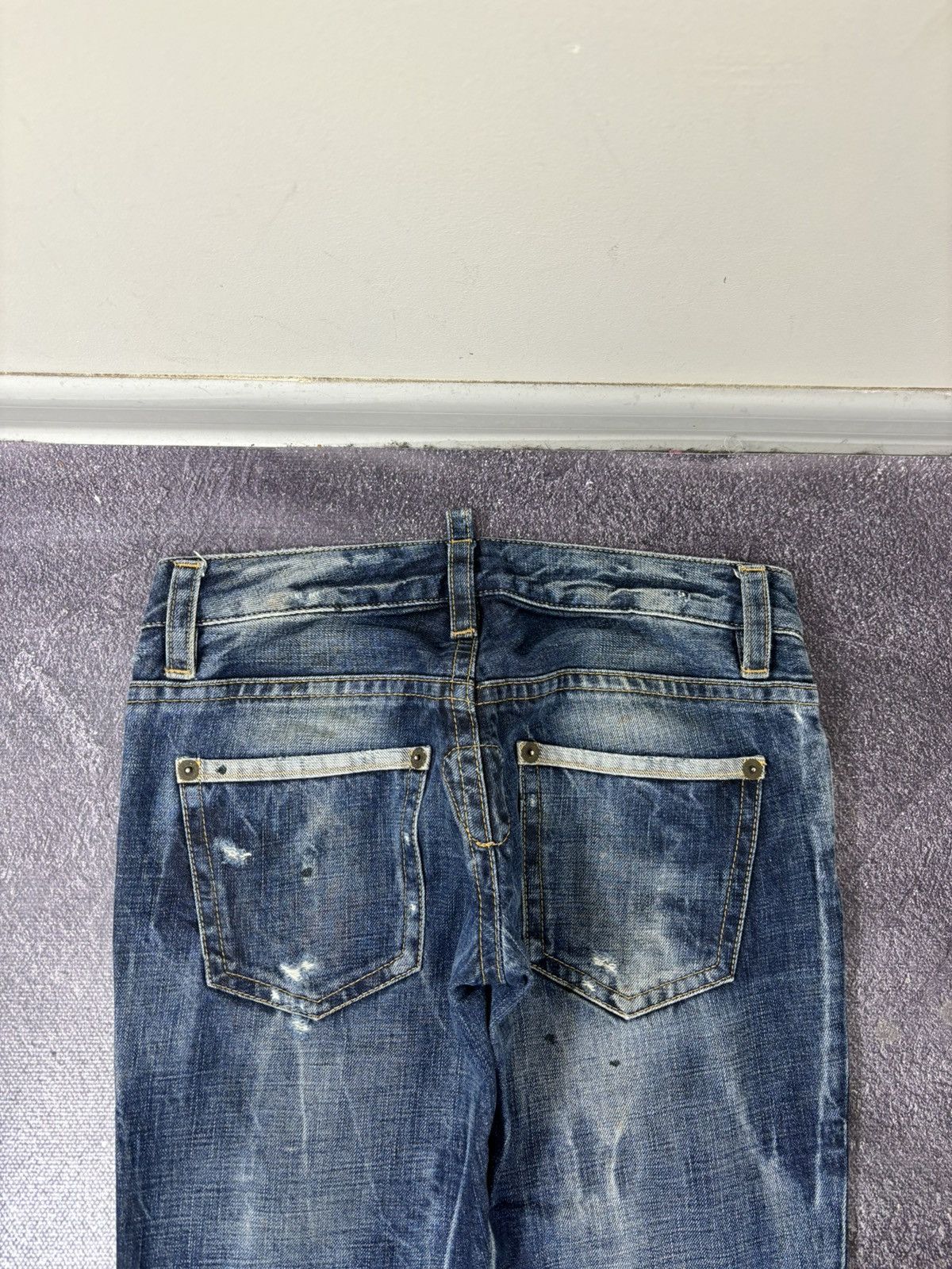Dsquared2 Dsquared2 Women’s Faded Blue Painted Ripped Denim Jeans Size 27" / US 4 / IT 40 - 15 Thumbnail