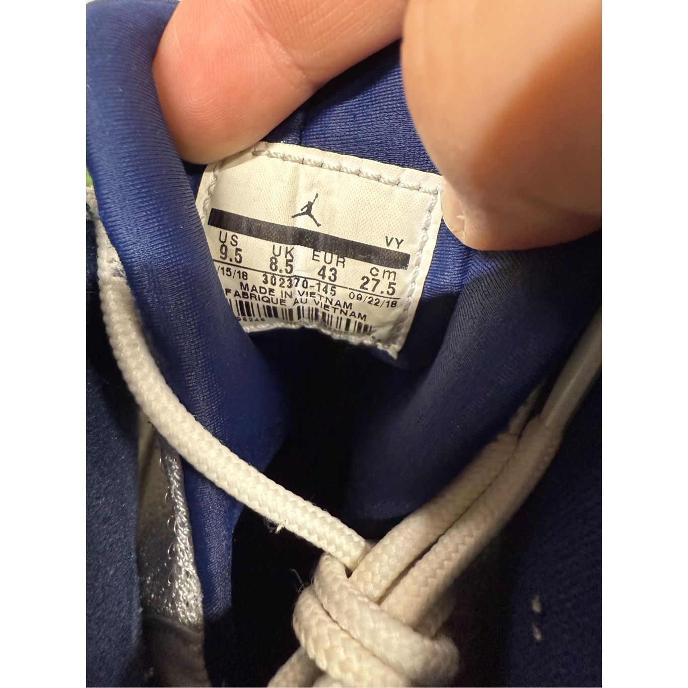 Jordan Brand Size 9.5 - Air Jordan 9 Retro UNC Patent Blue white fire Size US 9.5 / EU 42-43 - 4 Thumbnail
