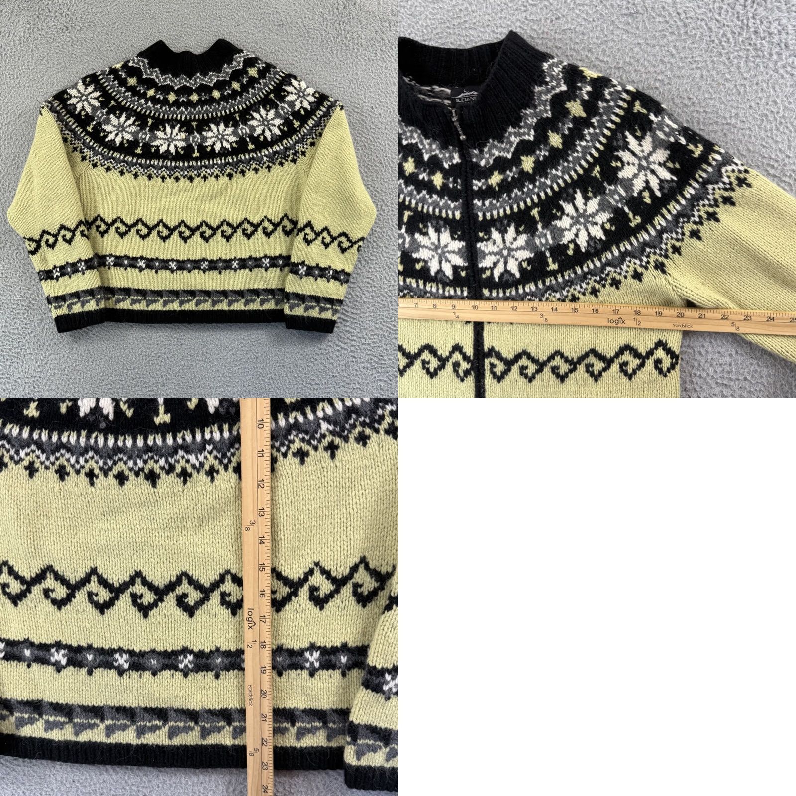 Vintage VINTAGE Icelandic Design Sweater Womens M Angora Lambswool Zip Nordic Outdoor Jeans? Size M / US 6-8 / IT 42-44 - 8 Thumbnail