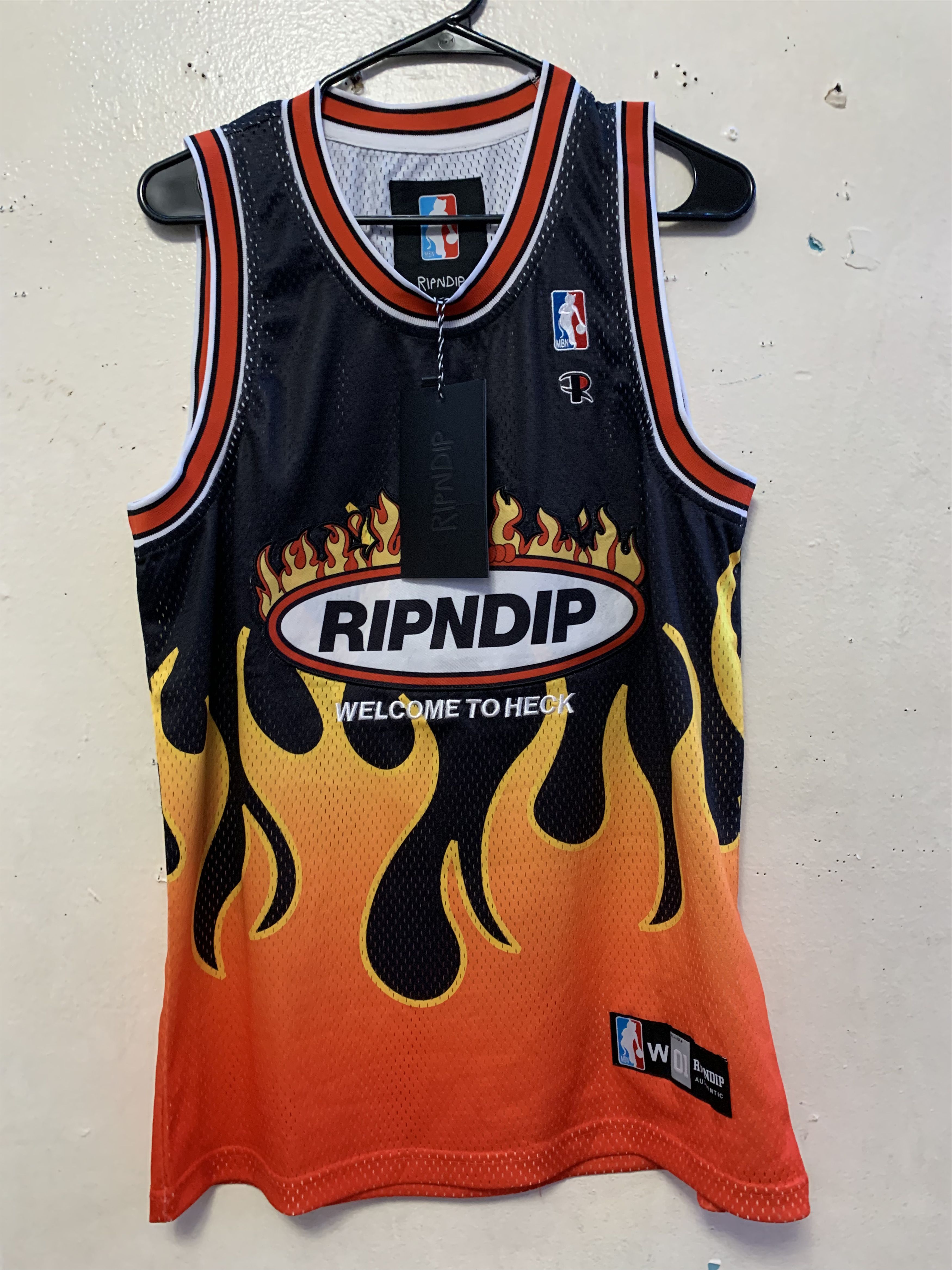 RIPNDIP RIPNDIP Flames Jersey ⊛ BLACK/RED/ORANGE ⊛ Brand New Size US S / EU 44-46 / 1 - 1 Thumbnail