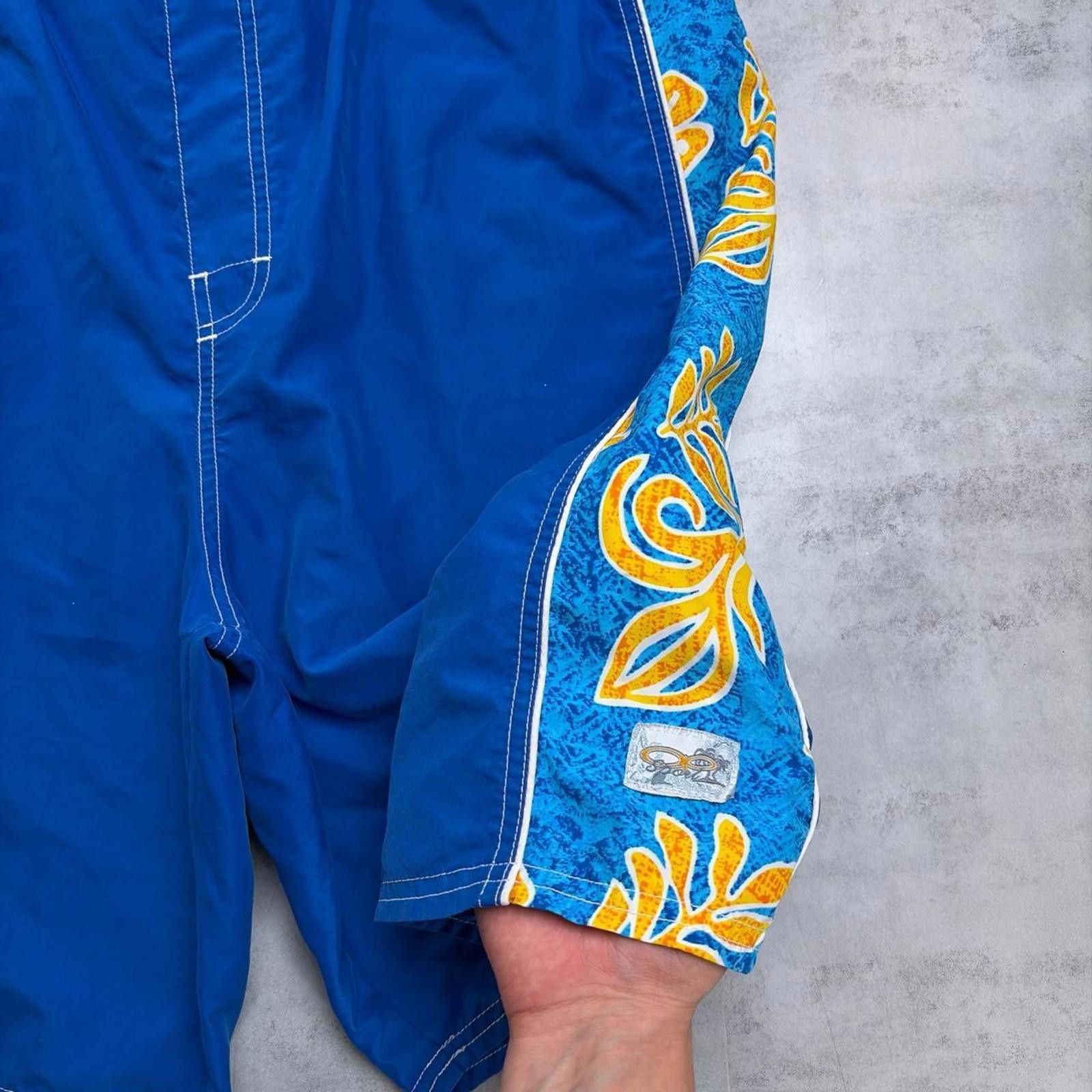 Ocean Pacific Vintage Blue Ocean Pacific Surf Floral Baggy Board Shorts Size US 36 / EU 52 - 3 Thumbnail