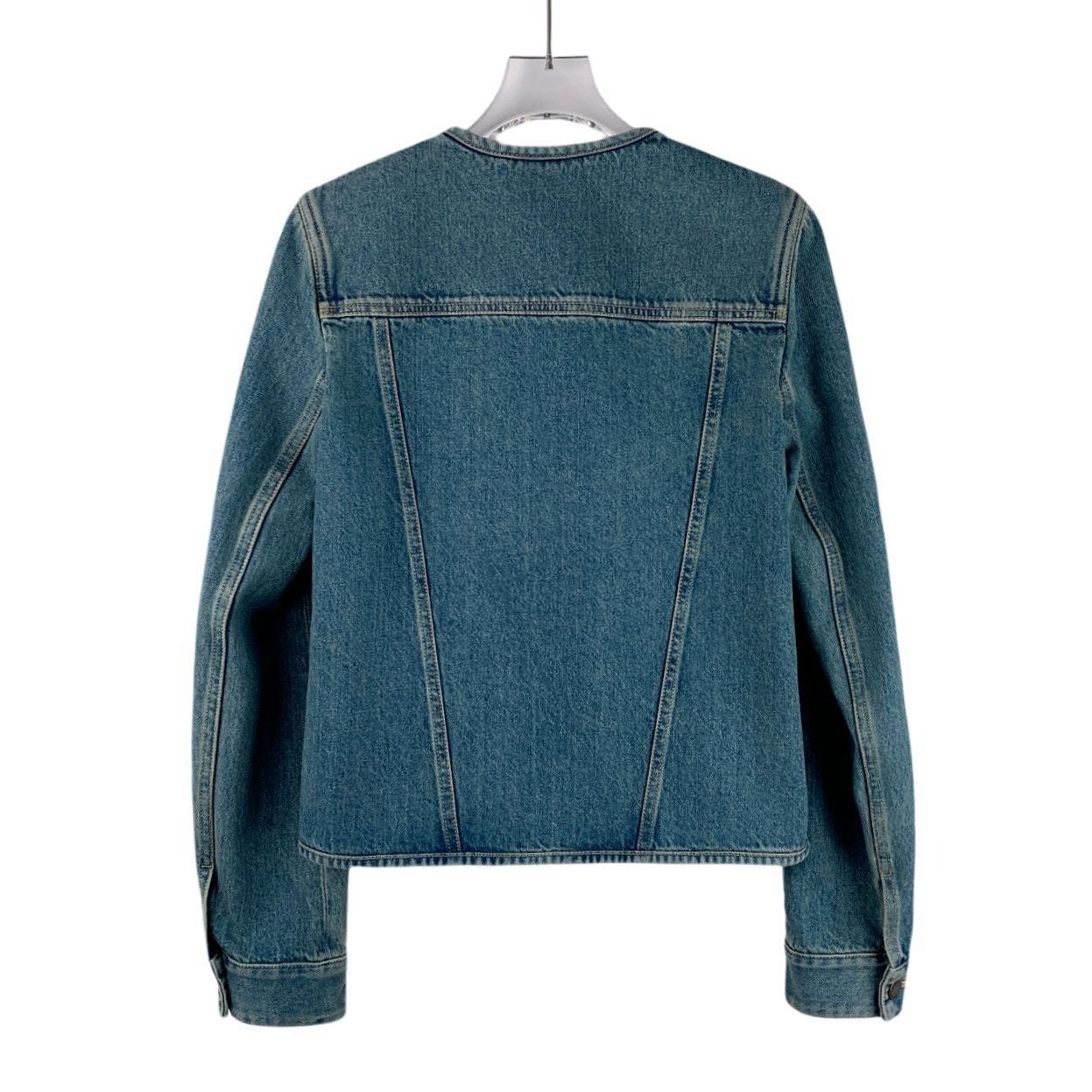 Louis Vuitton Louis Vuitton XS Logo Embroidered Cotton Denim Jacket Single Size XS / US 0-2 / IT 36-38 - 8 Thumbnail