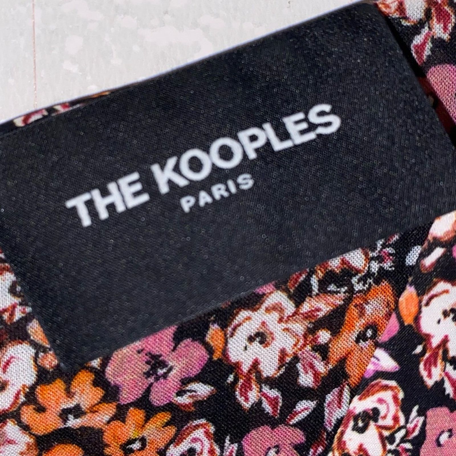 The Kooples THE KOOPLES $355 Floral Print Midi Dress Pink Sz 1 (S) Size S / US 4 / IT 40 - 3 Thumbnail