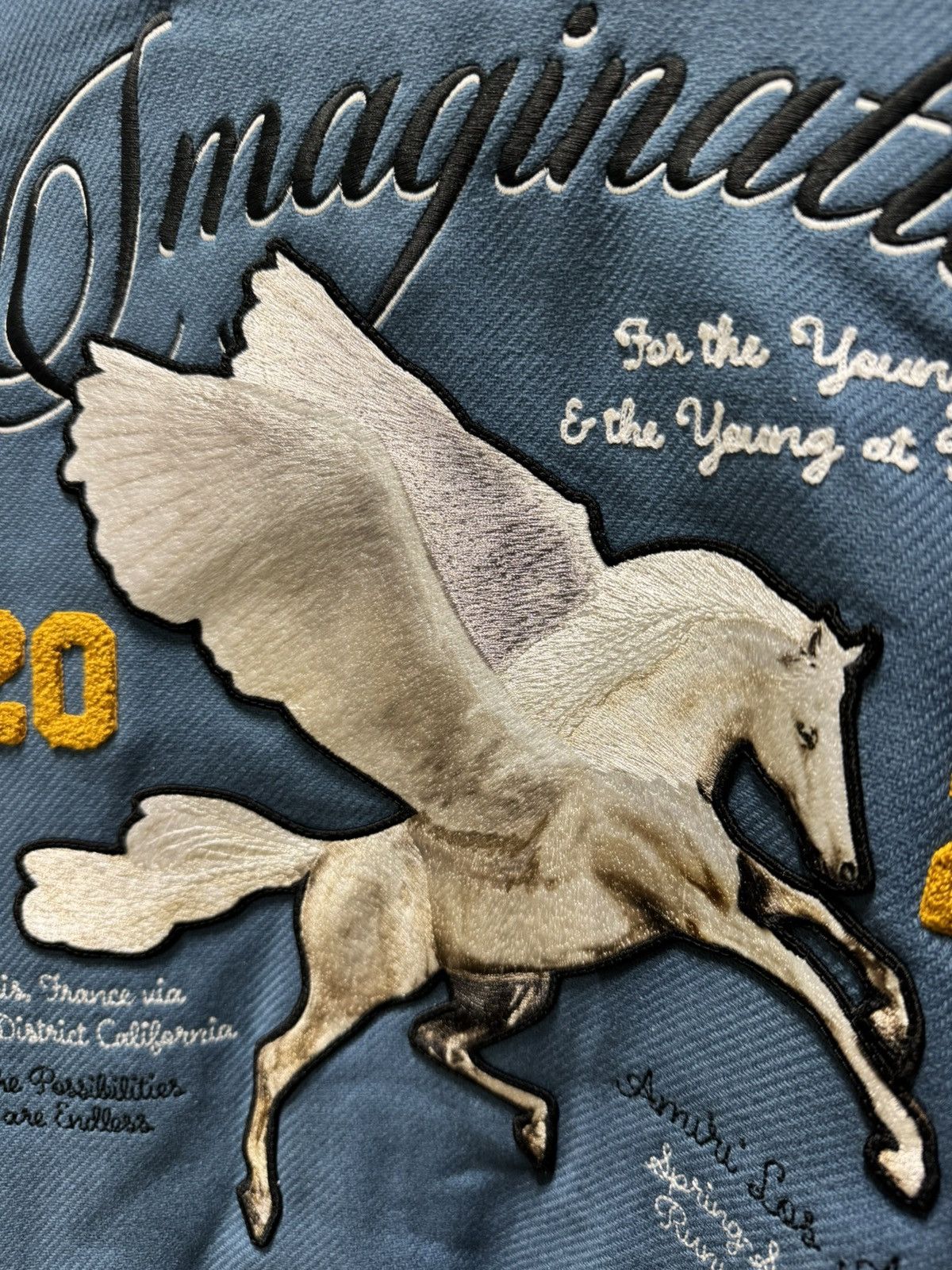 Amiri Amiri Bluefin Imagination Leather Varsity Jacket NEW 3200$ Size US M / EU 48-50 / 2 - 5 Thumbnail