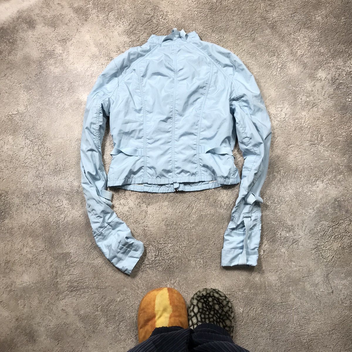 Vintage Vintage Y2K Light Blue Cropped Bomber Jacket Streetwear S Size S / US 4 / IT 40 - 6 Thumbnail