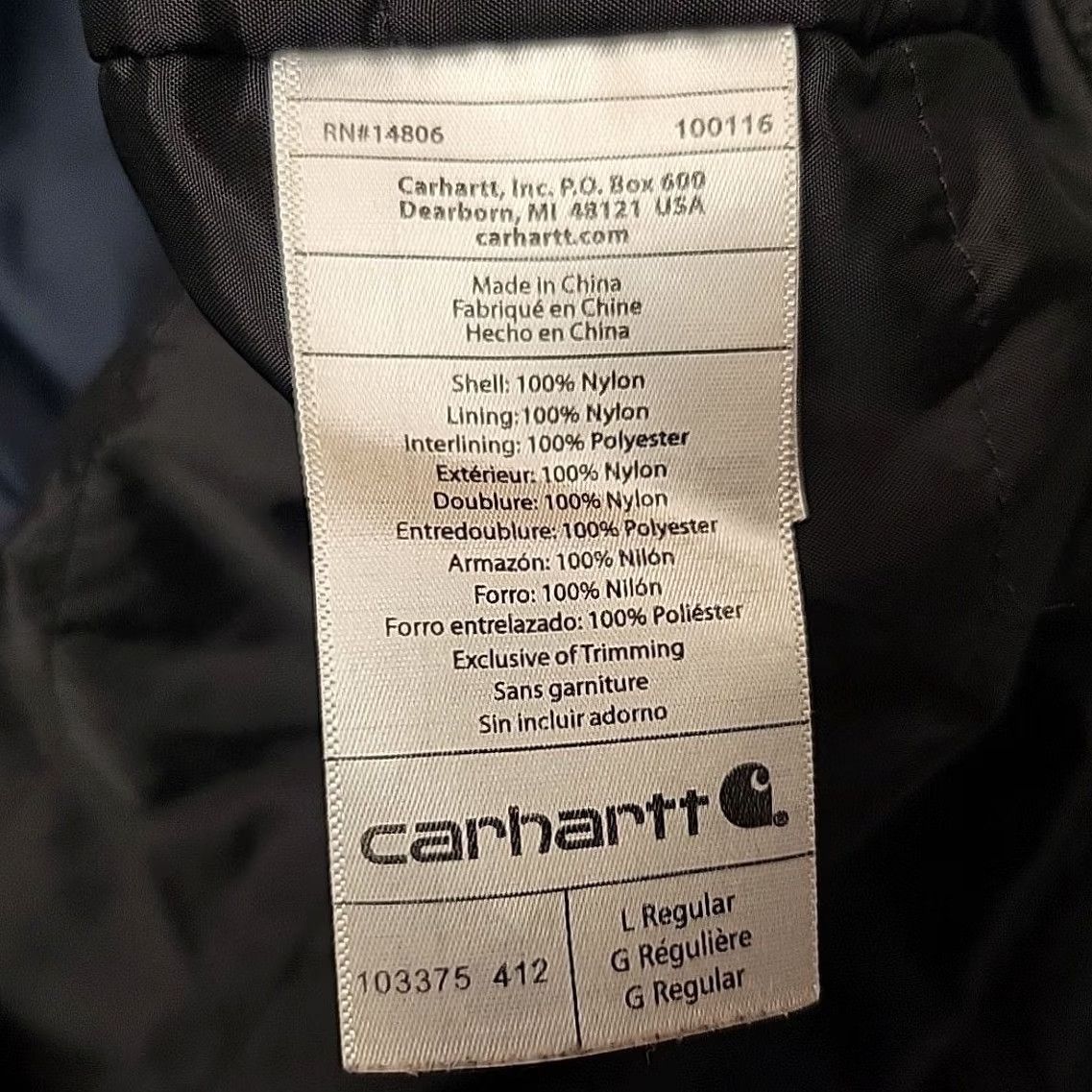 Carhartt Carhartt Vest Mens Large Navy Blue Puffer Insulated Workwear Gilliam Shop 103375 Size US L / EU 52-54 / 3 - 7 Thumbnail
