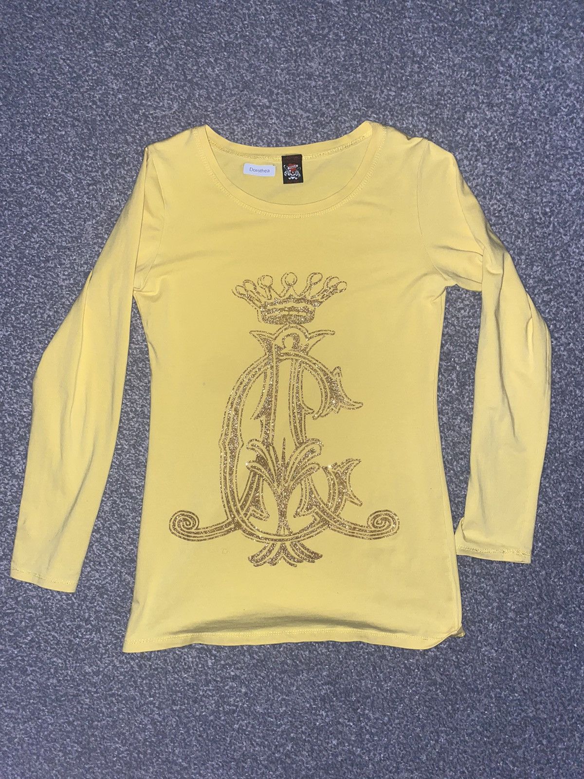 Christian Audigier × Ed Hardy *RARE* Christian Audigier x Ed Hardy Yellow Longsleeve Tee Size ONE SIZE - 1 Thumbnail