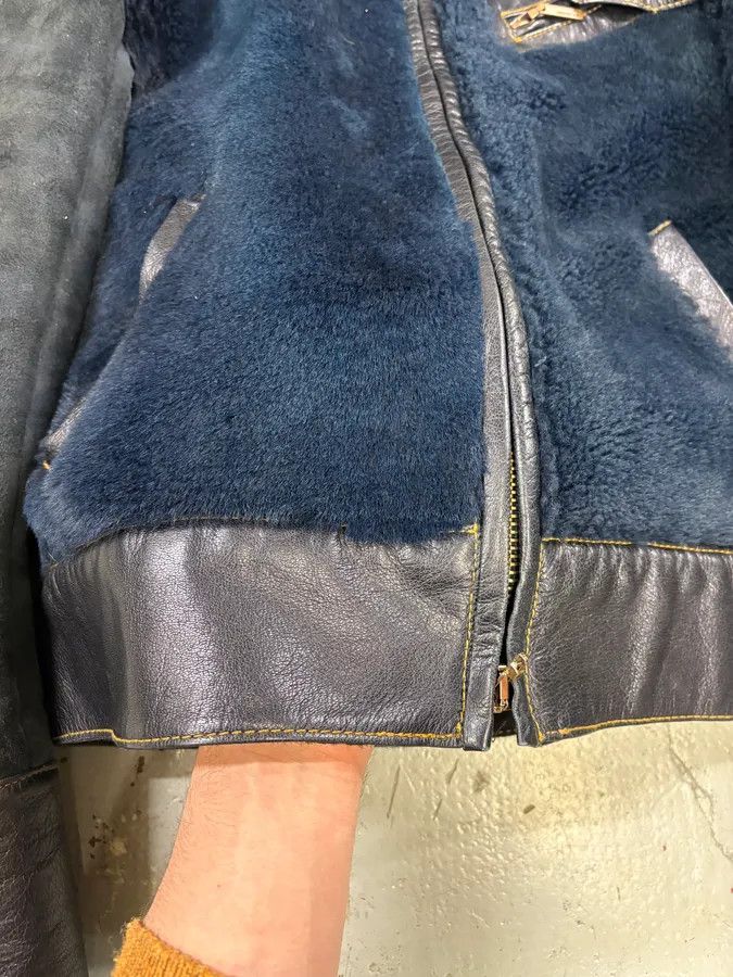 Roberto Cavalli 2000s Roberto Cavalli Blue Fur Shearling Jacket Size US M / EU 48-50 / 2 - 9 Thumbnail