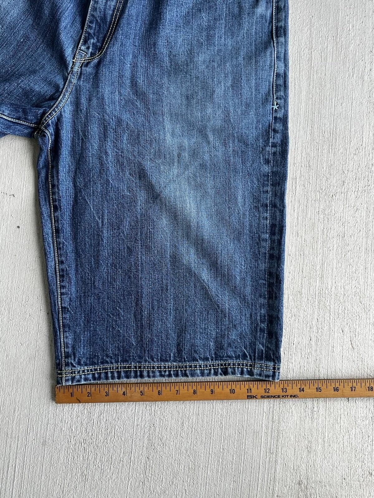 Ecko Unltd. VTG Ecko Unltd Baggy Denim Shorts Blue Rhino Logo Sz 38 Y2K Size US 38 / EU 54 - 6 Thumbnail