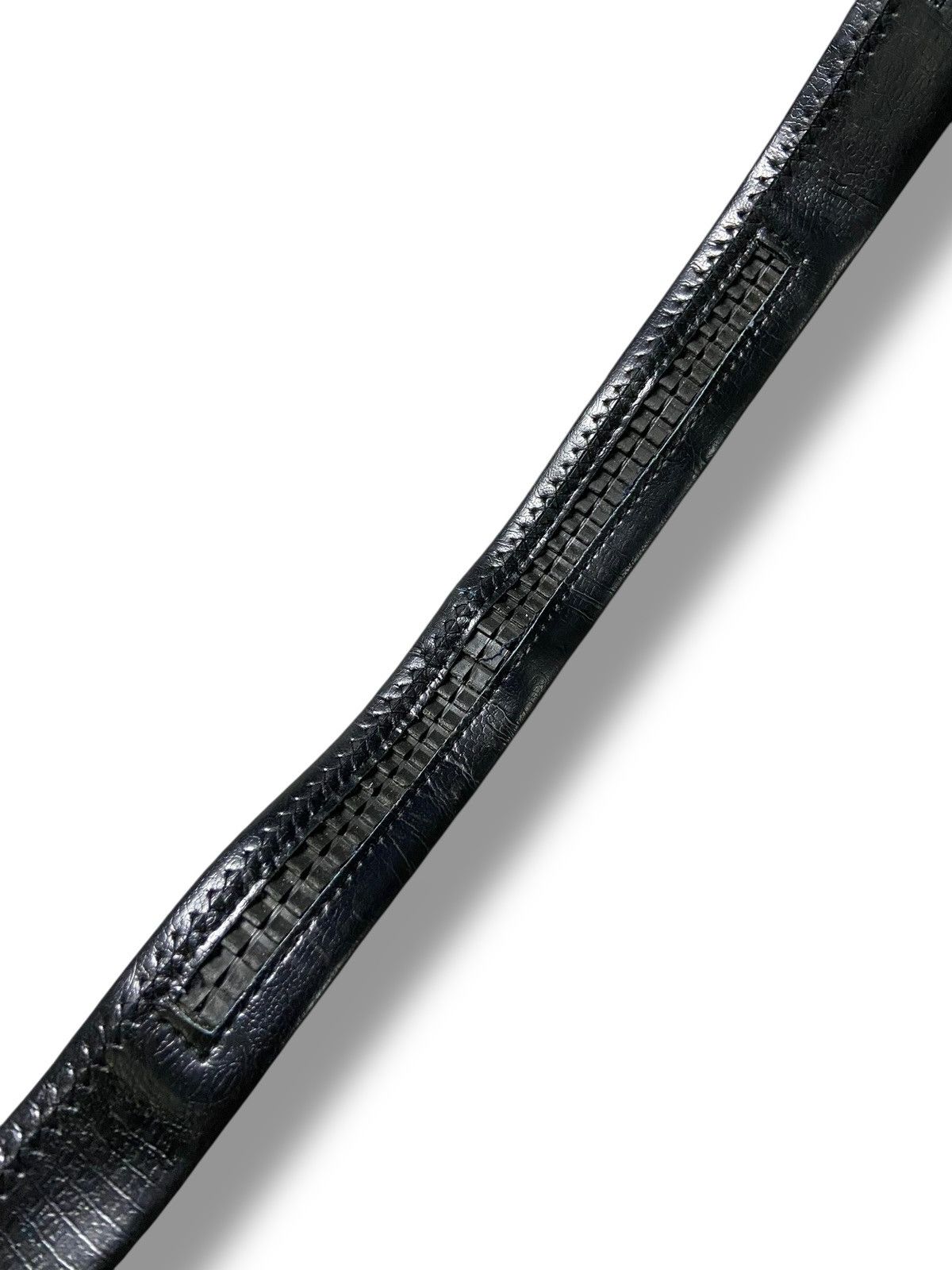 Burberry 🔥 BURBERRY BLACK LEATHER BELT 🔥 (142) Size 42 - 2 Thumbnail