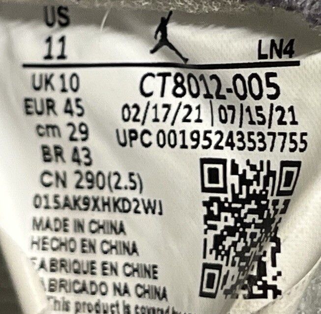 Jordan Brand Nike Air Jordan 11 Retro High Gray Size 11 OG Bred Concord Size US 11 / EU 44 - 9 Thumbnail