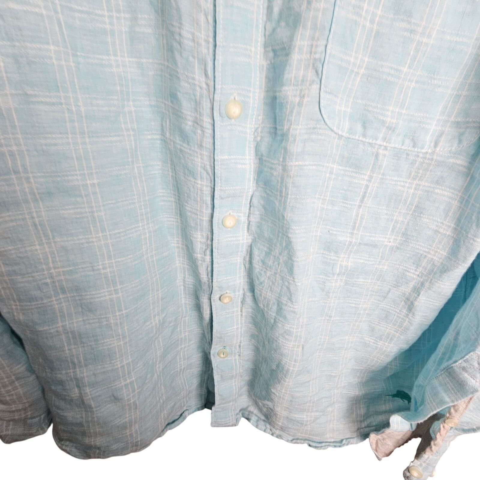 Tommy Bahama Tommy Bahama Mens Plaid Linen Shirt Size XL Coastal Resort Size US XL / EU 56 / 4 - 3 Thumbnail
