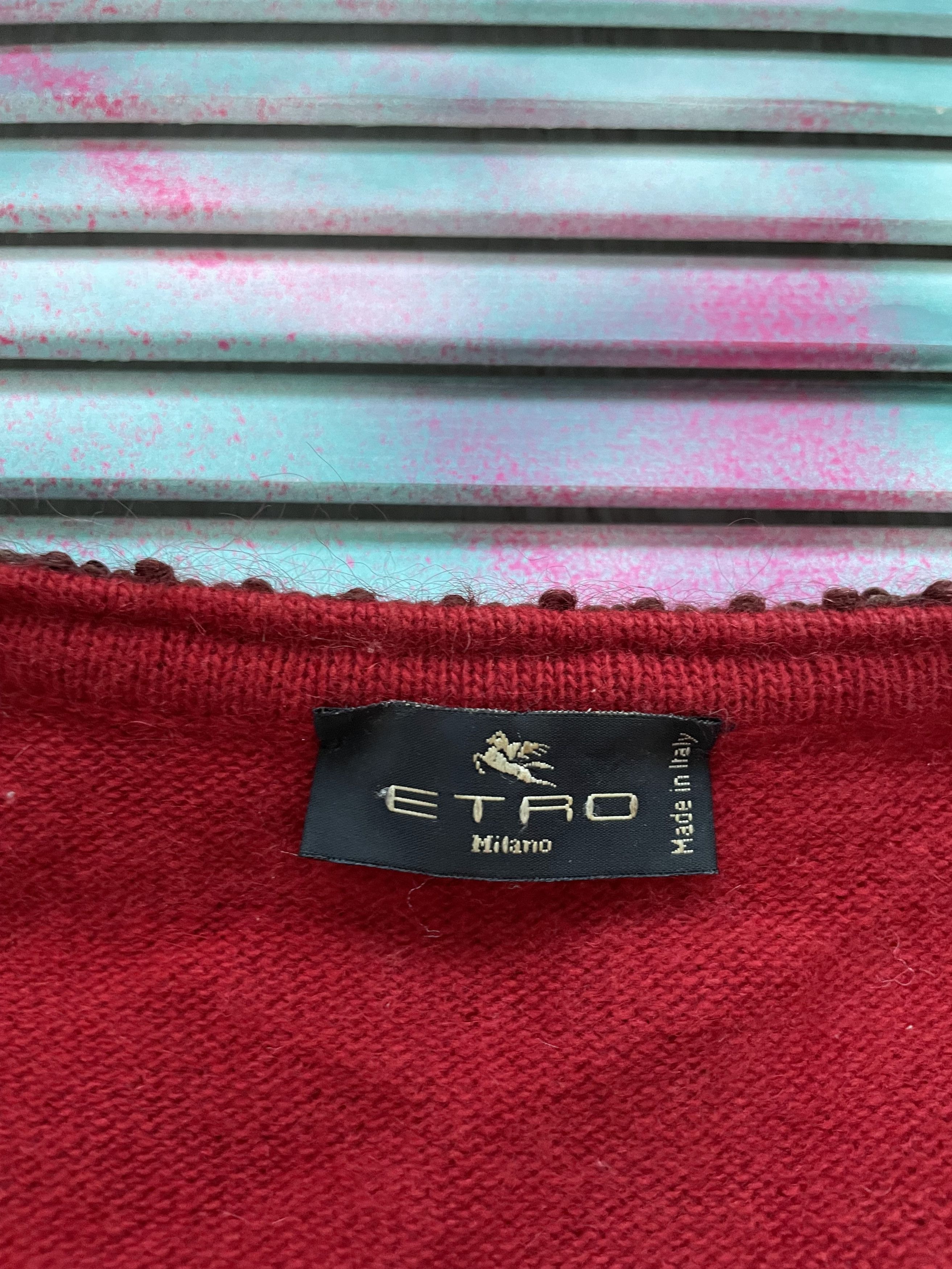 Etro Rare Etro Cashmere Designer Cardigan Retro Style Size S / US 4 / IT 40 - 7 Thumbnail