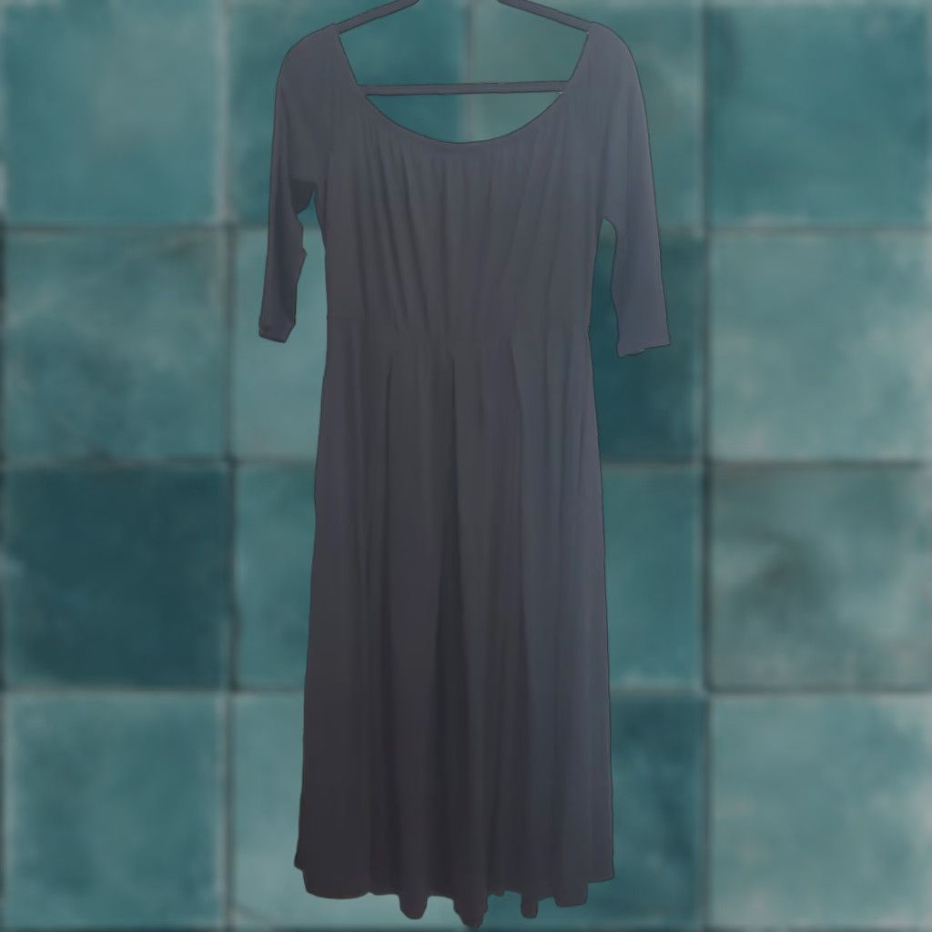 Black Halo VINTAGE AJ My Amelia James Midi Dress Women XL Black Half Sleeve Pockets Flowy Balletcore Size XL / US 12-14 / IT 48-50 - 1 Thumbnail