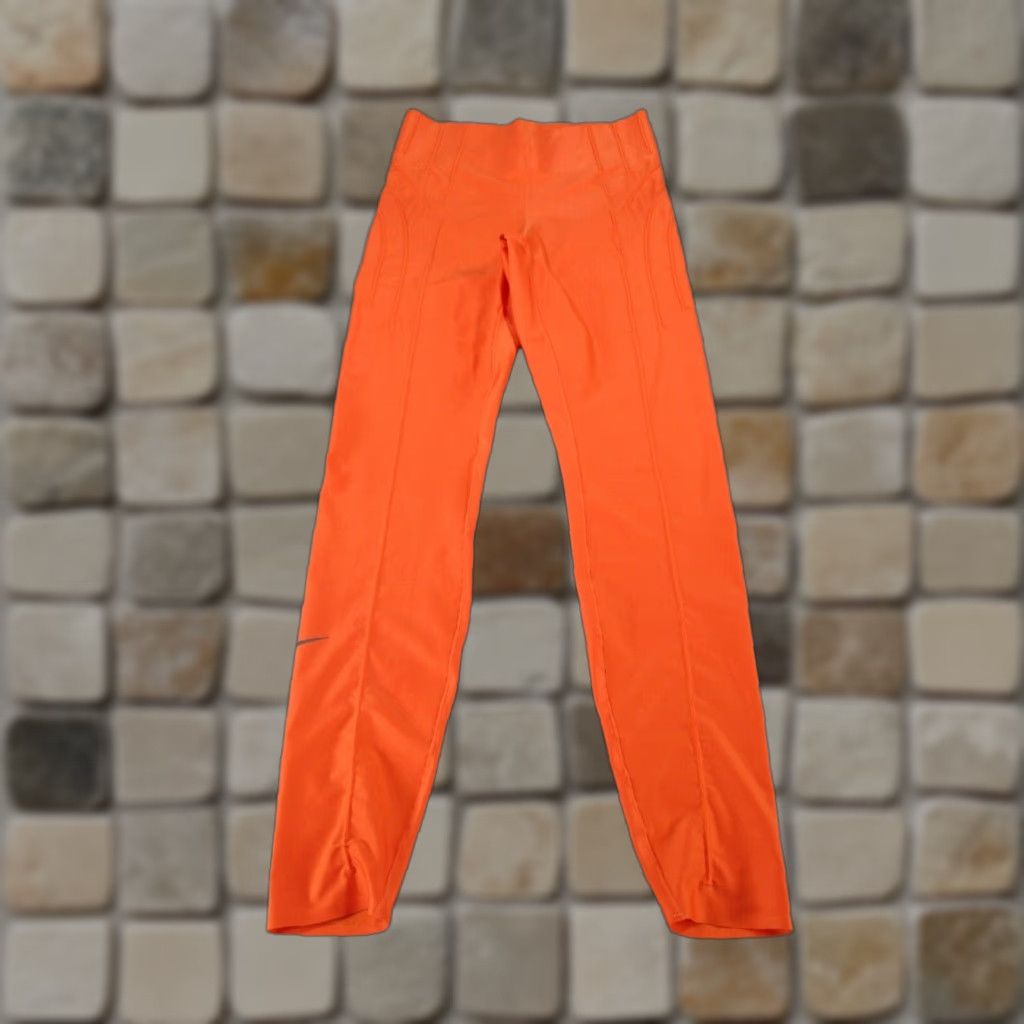 Nike Nike Sports Compression Crop Leggings Womens XS Orange Athleisure Size 26" / US 2 / IT 38 - 1 Thumbnail