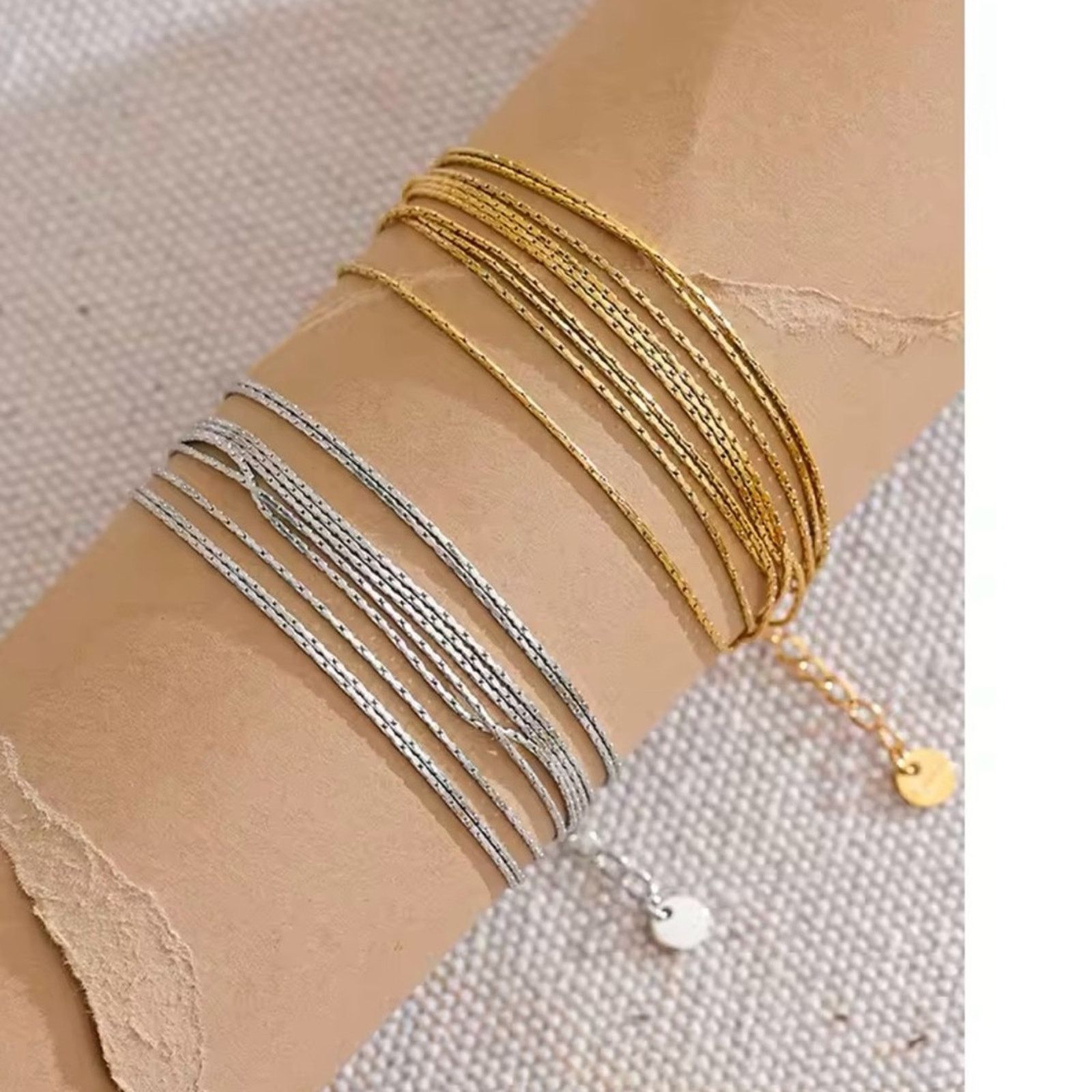 Other Stainless Steel Multi Layer Bracelet Bangle Jewelry Gold Size ONE SIZE - 3 Thumbnail