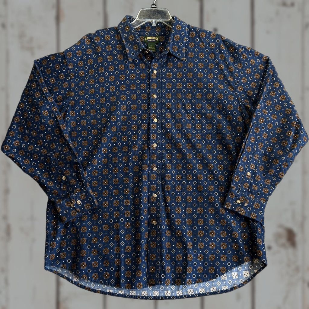 Vintage VINTAGE Cambridge Classics Plaid Flannel Shirt Large Blue Button-Up Mens Short description: 2XL Size US XXL / EU 58 / 5 - 1 Thumbnail