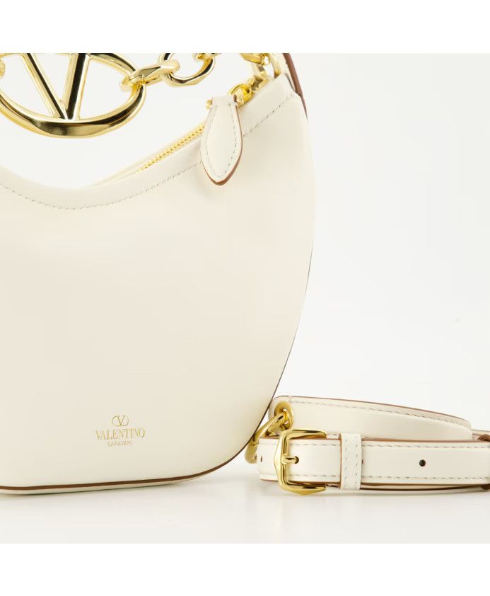 Valentino o1s22i1n0924 Size: OS / Mini Vlogo Moon Bag in White Size ONE SIZE - 3 Thumbnail