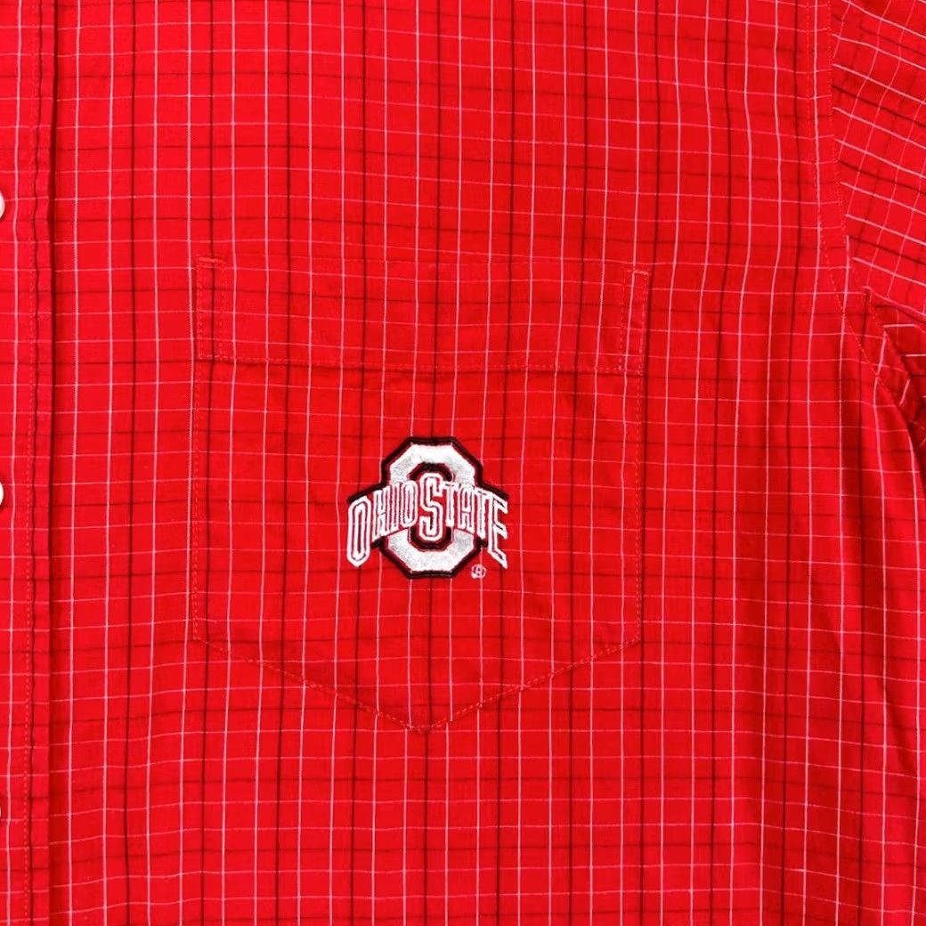 NCAA VINTAGE? Ohio States Buckeyes Button Down Shirt Mens Large Red Plaid Long Sleeve NCAA Size US L / EU 52-54 / 3 - 5 Thumbnail